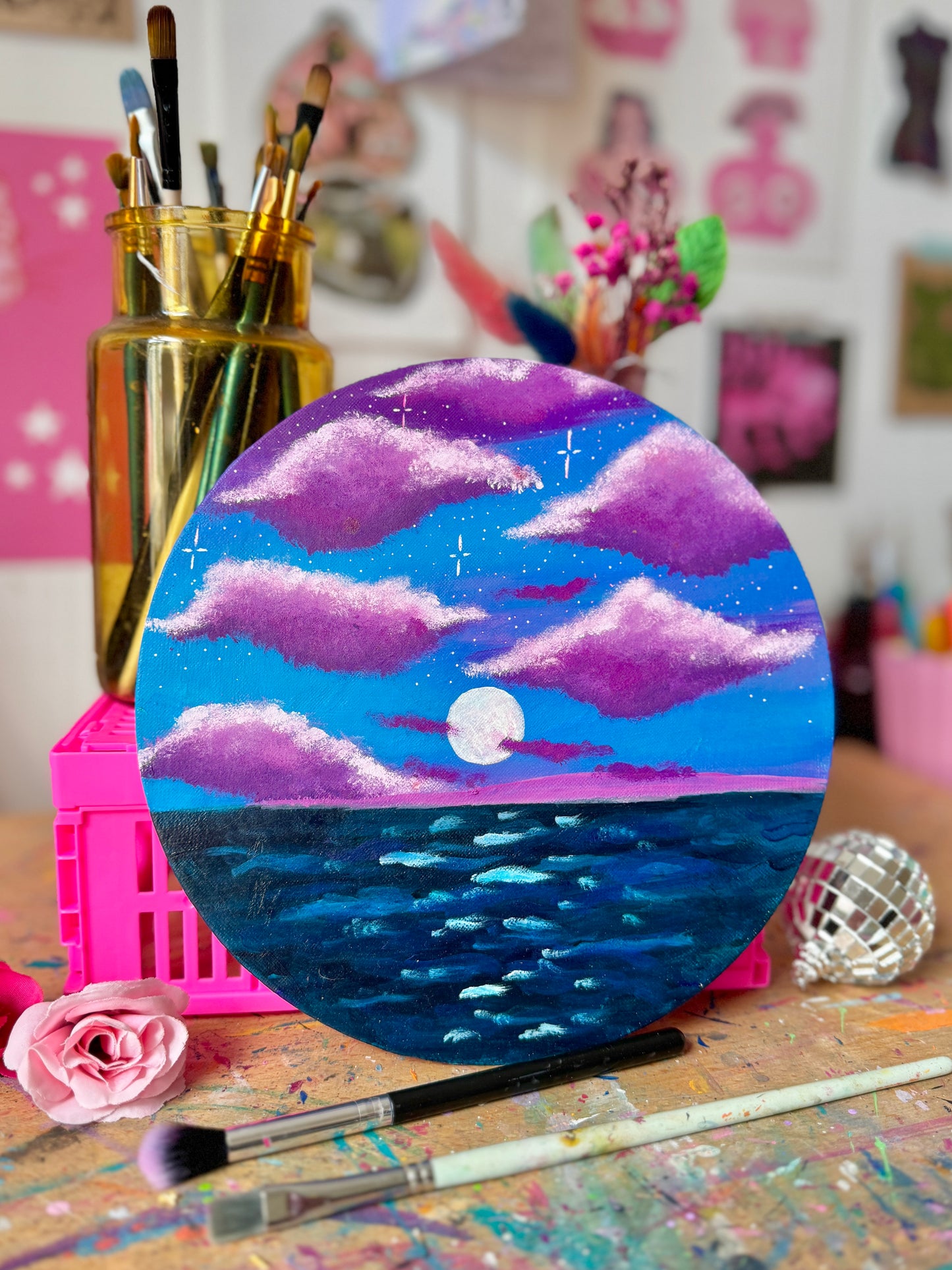 Lilac Skies - Canvas Painting