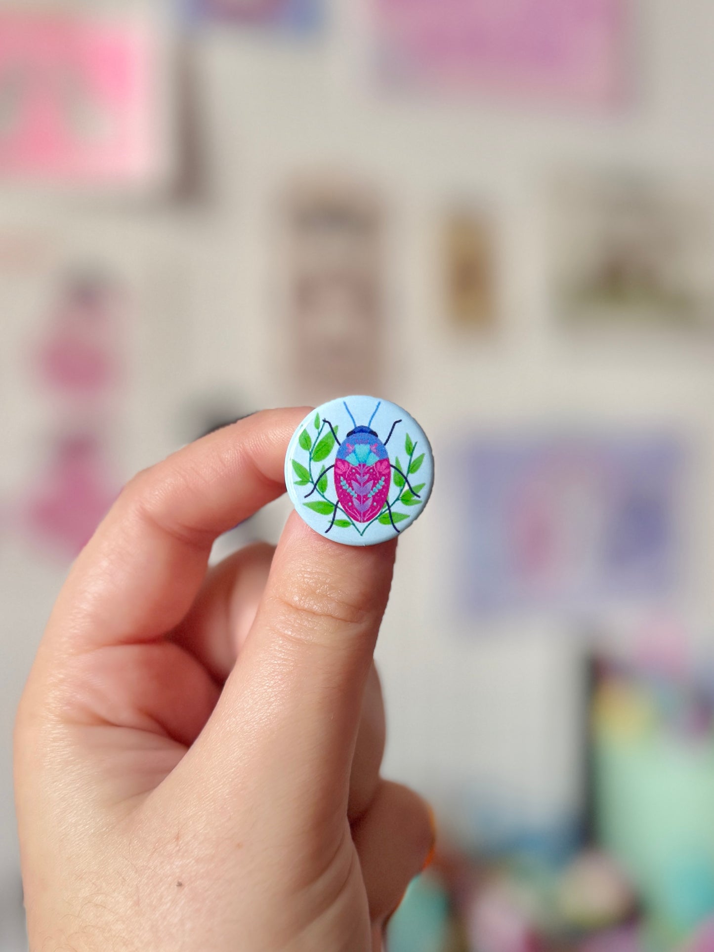 Floral Beetle - Small Badge