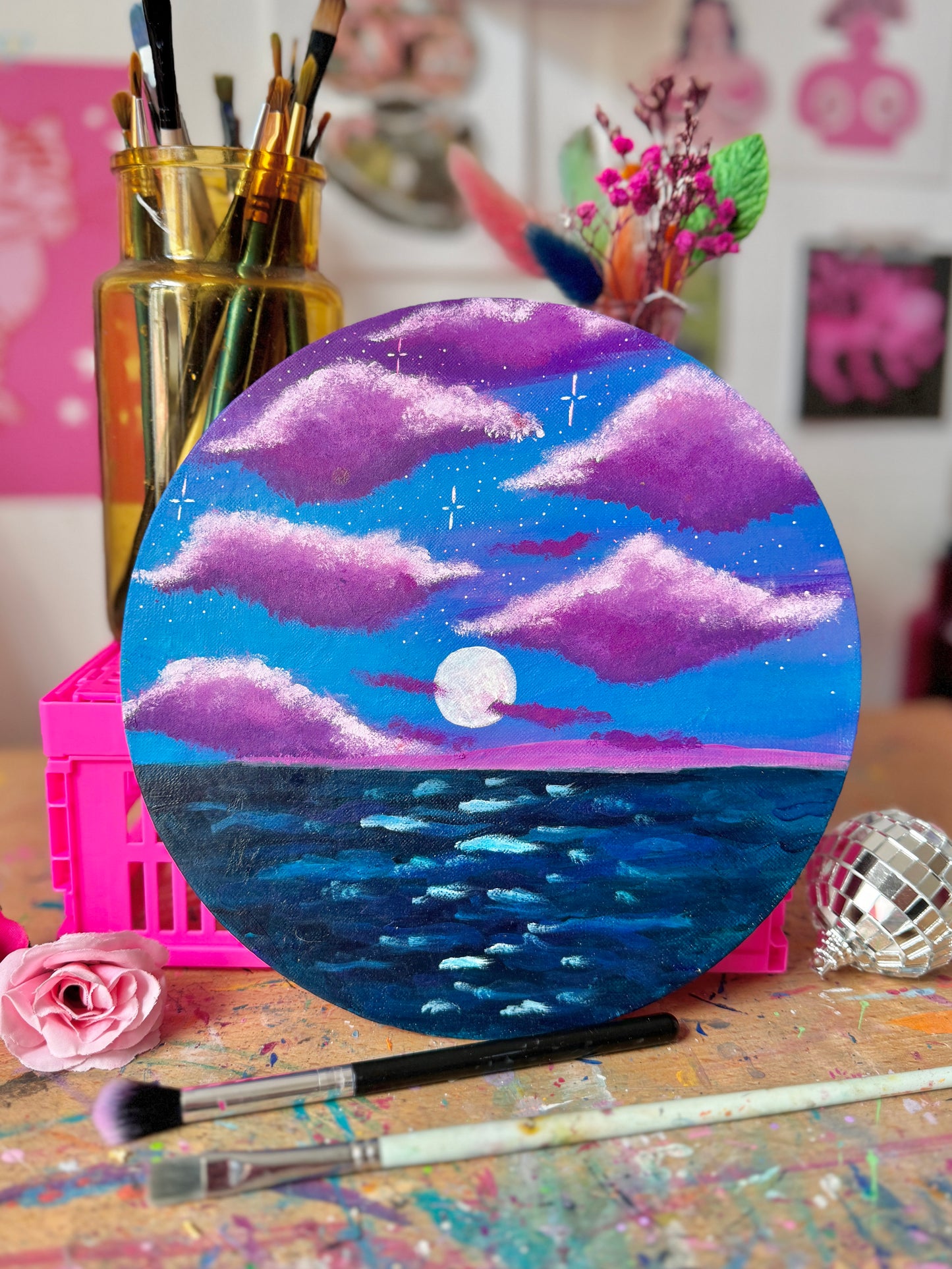 Lilac Skies - Canvas Painting
