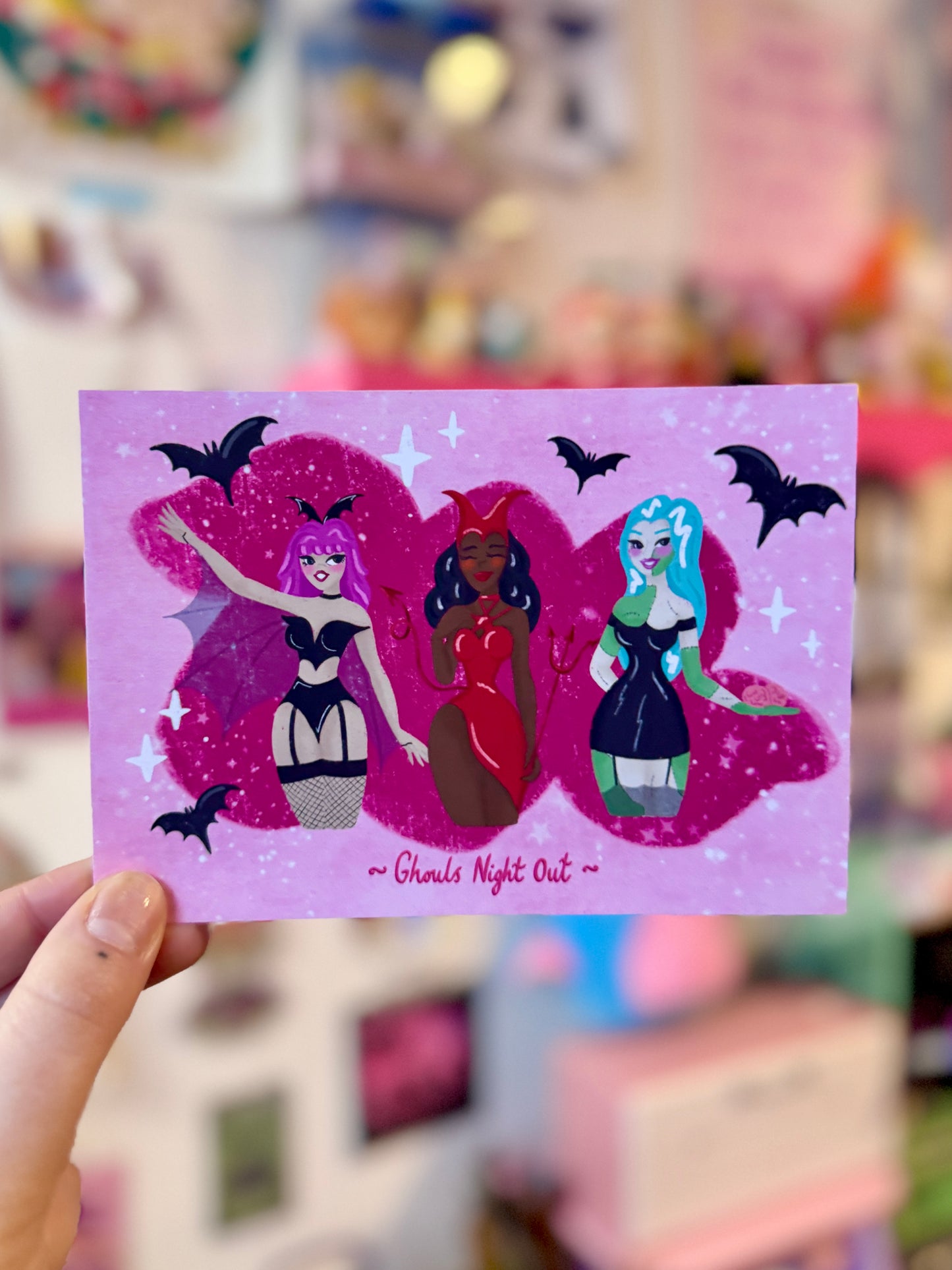 Ghouls Night Out - A6 Postcard