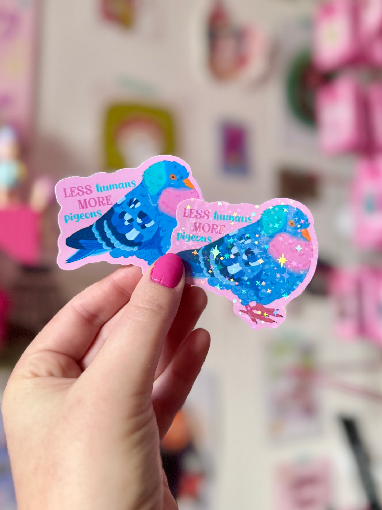 Less Humans, More Pigeons - Sticker