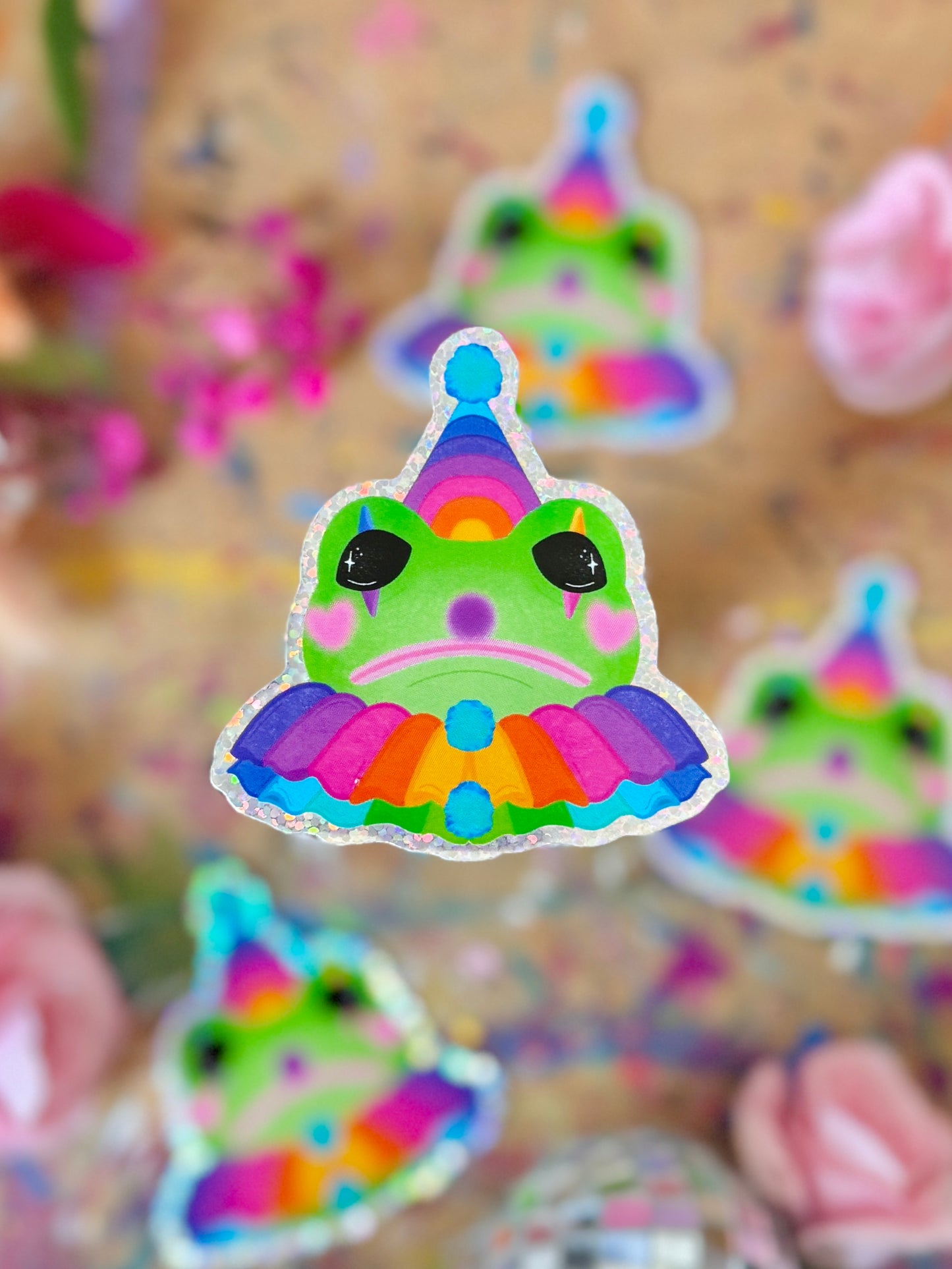 Clown Frog - Holo Sticker