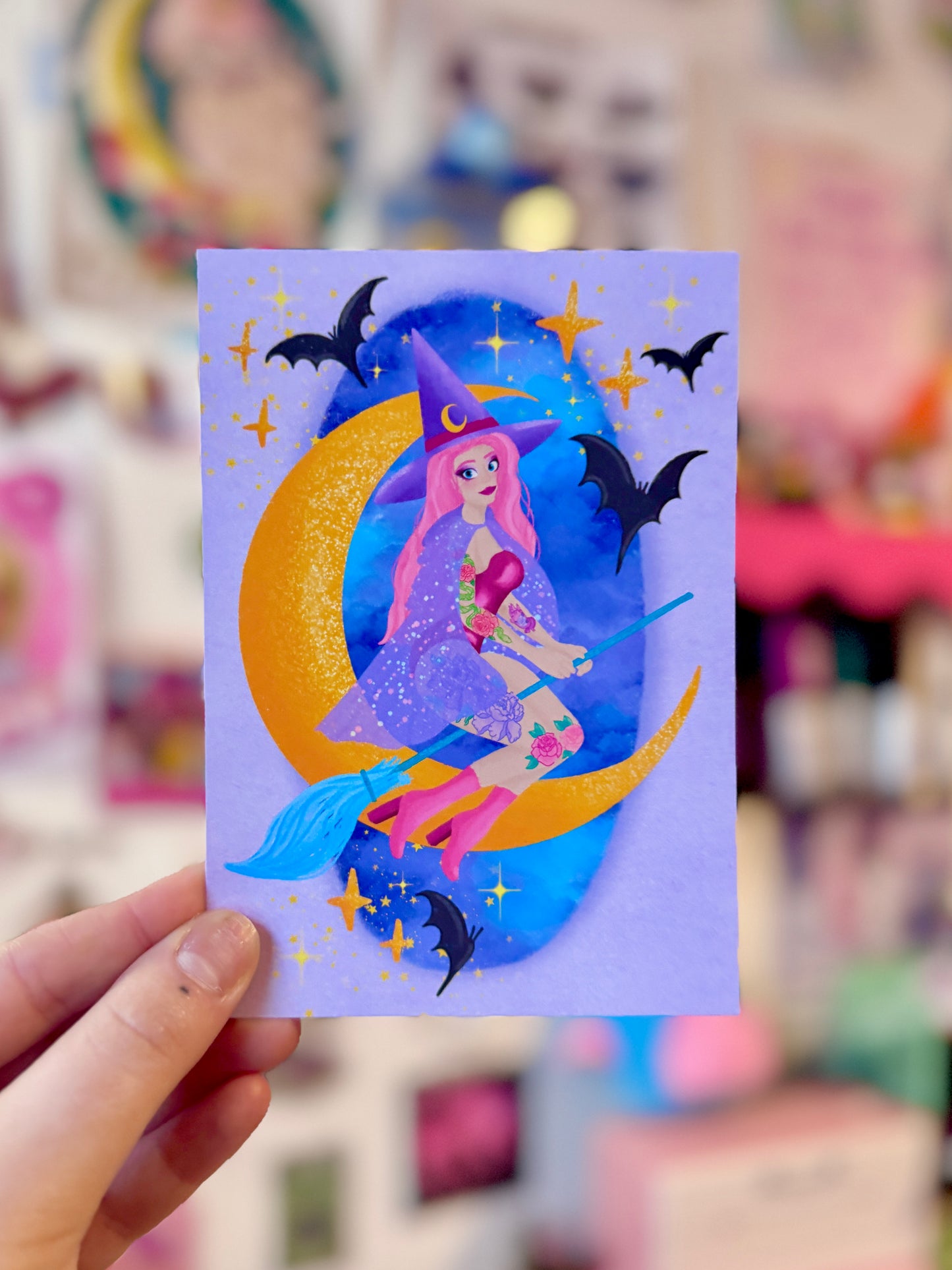 Witch in the Moonlight - A6 Postcard