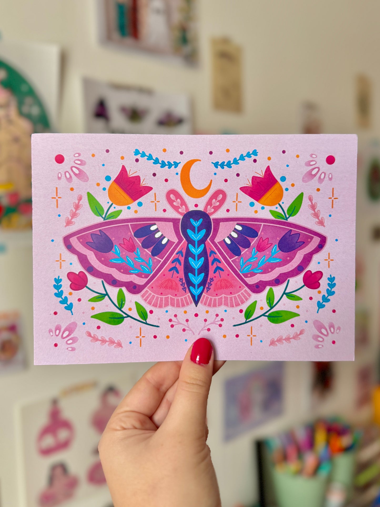 Lilac Moth Print