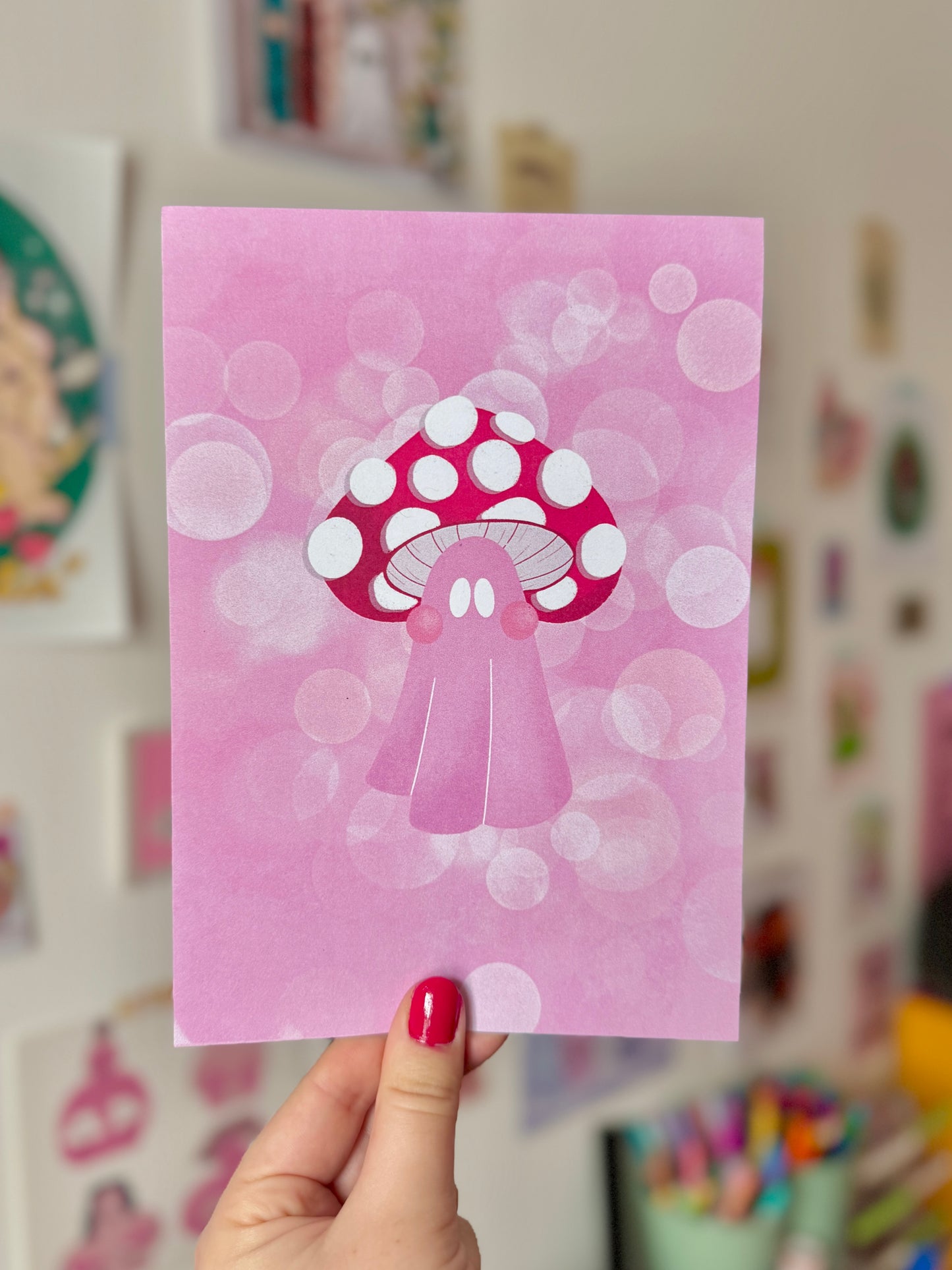 Mushroom Ghost Print