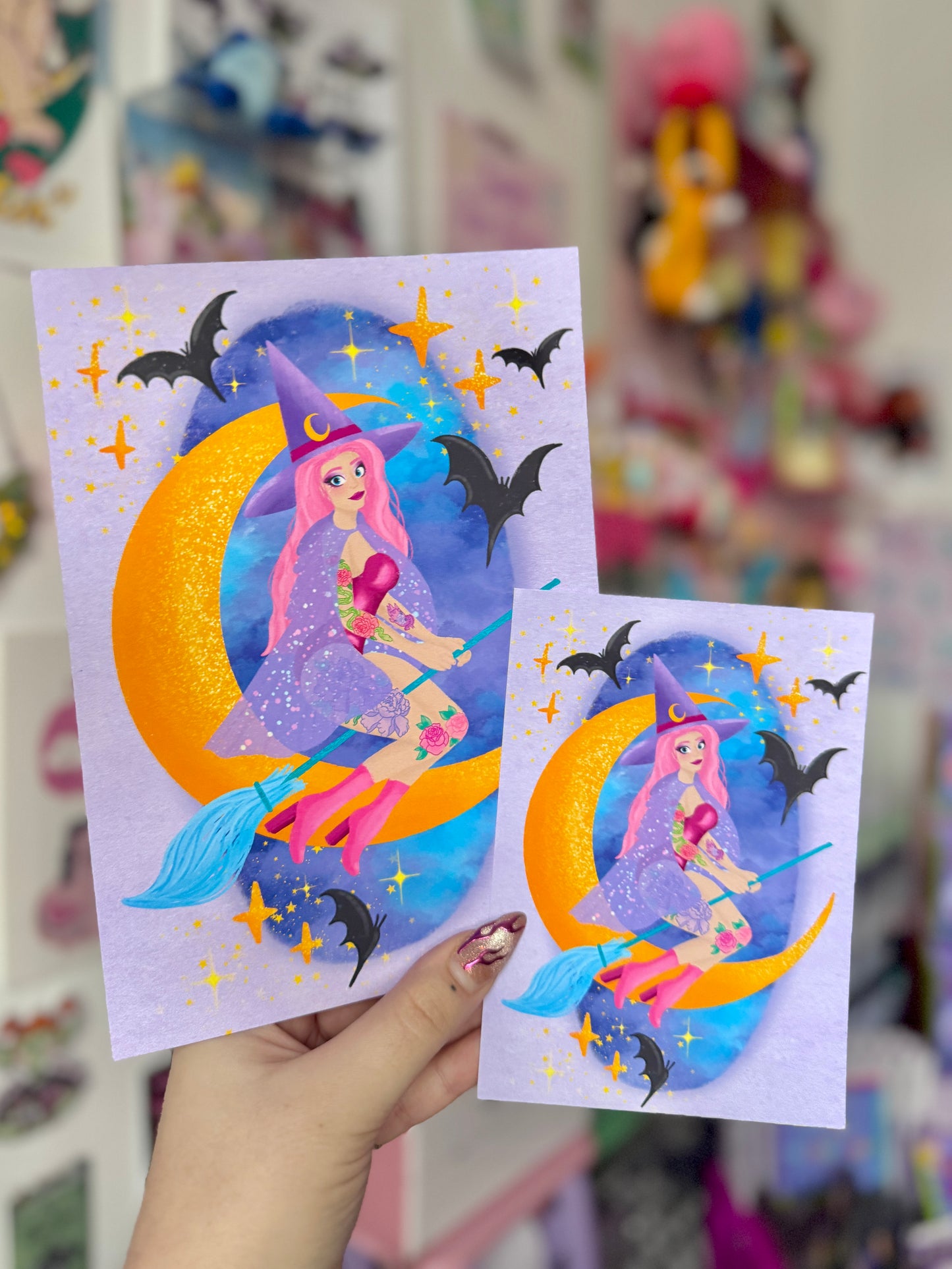 Witch in the Moonlight - A6 Postcard