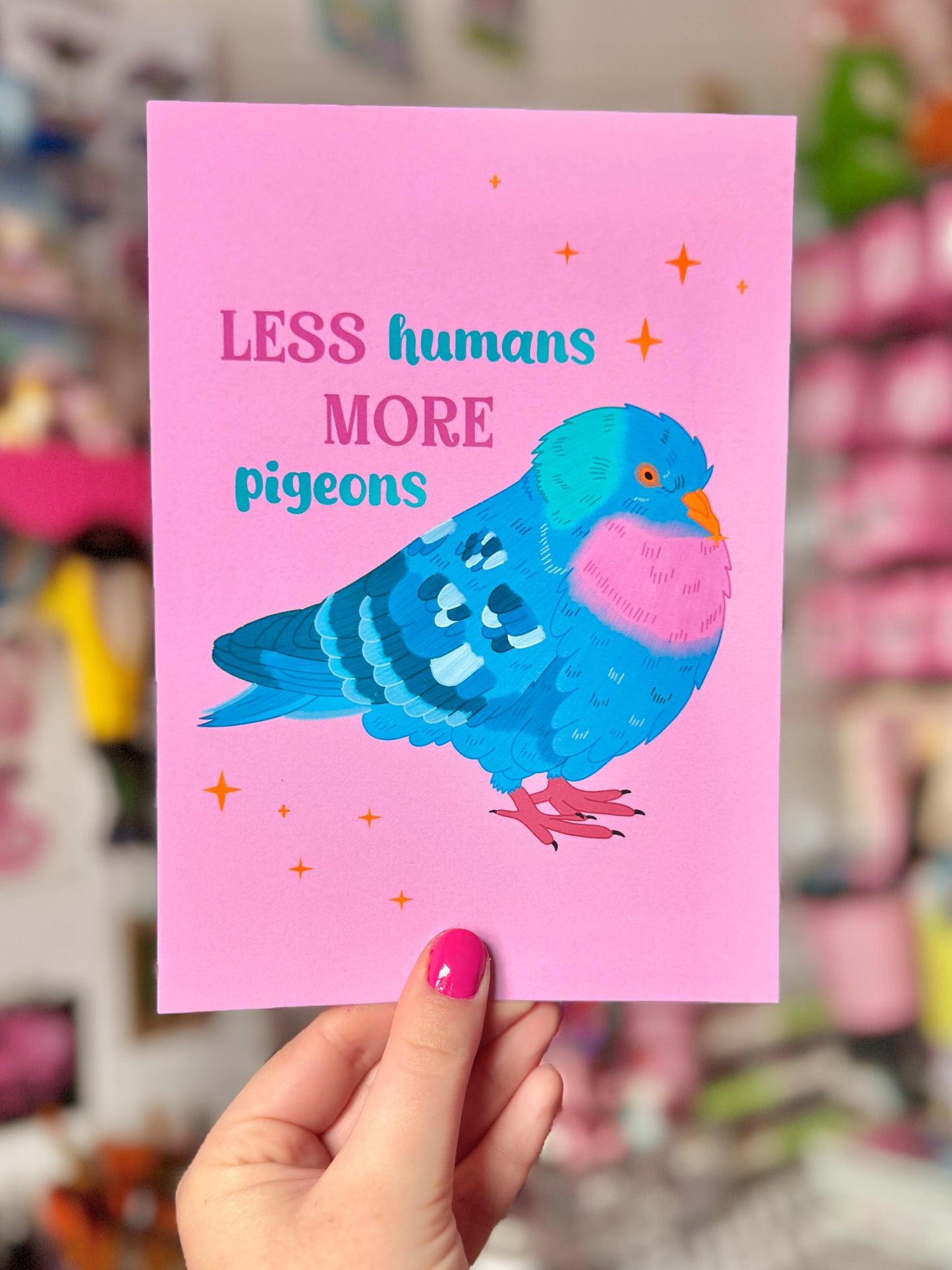 Less Humans, More Pigeons- Print