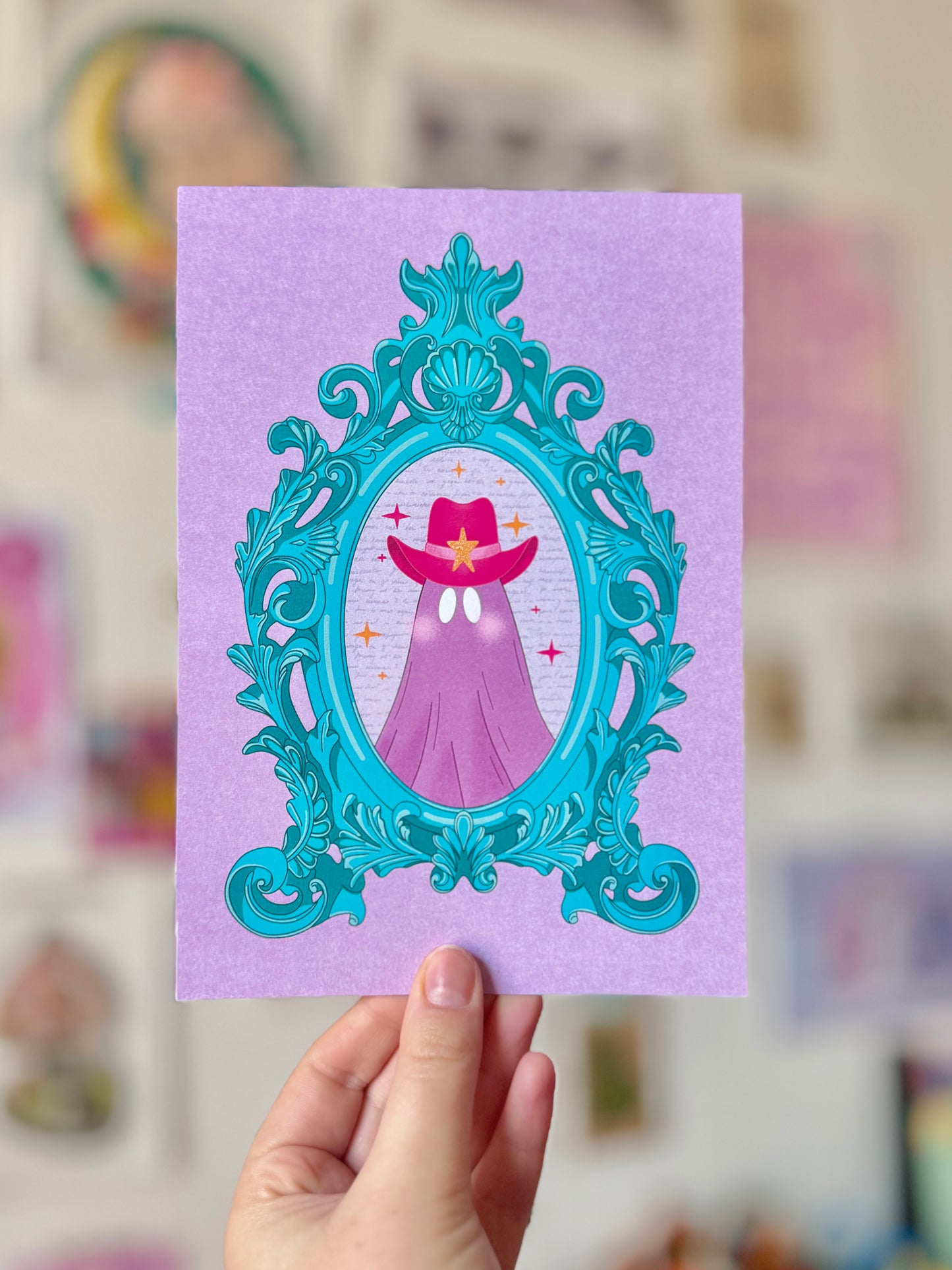 Cowboy Ghost Frame Print
