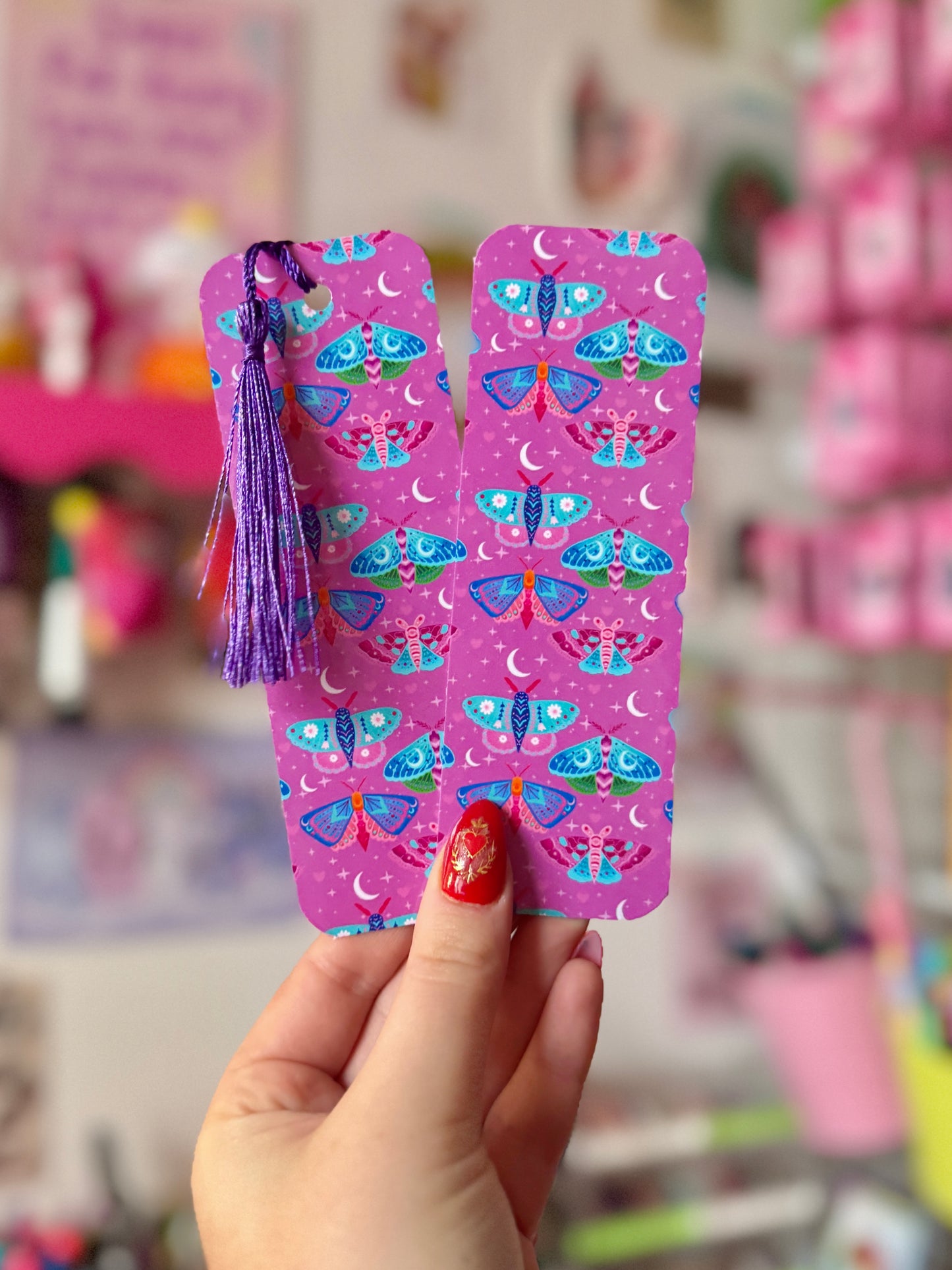 Purple Moths Collection Bookmark