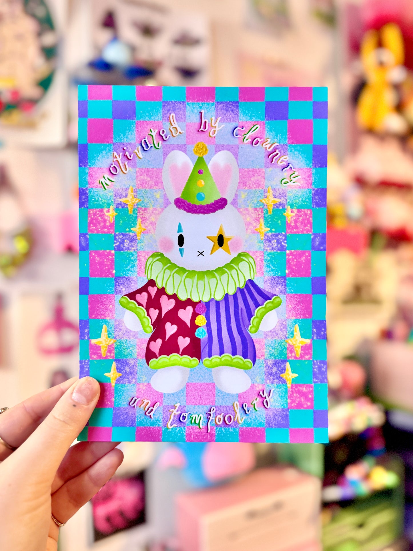 Clown Miffy (Checkerboard) - Print