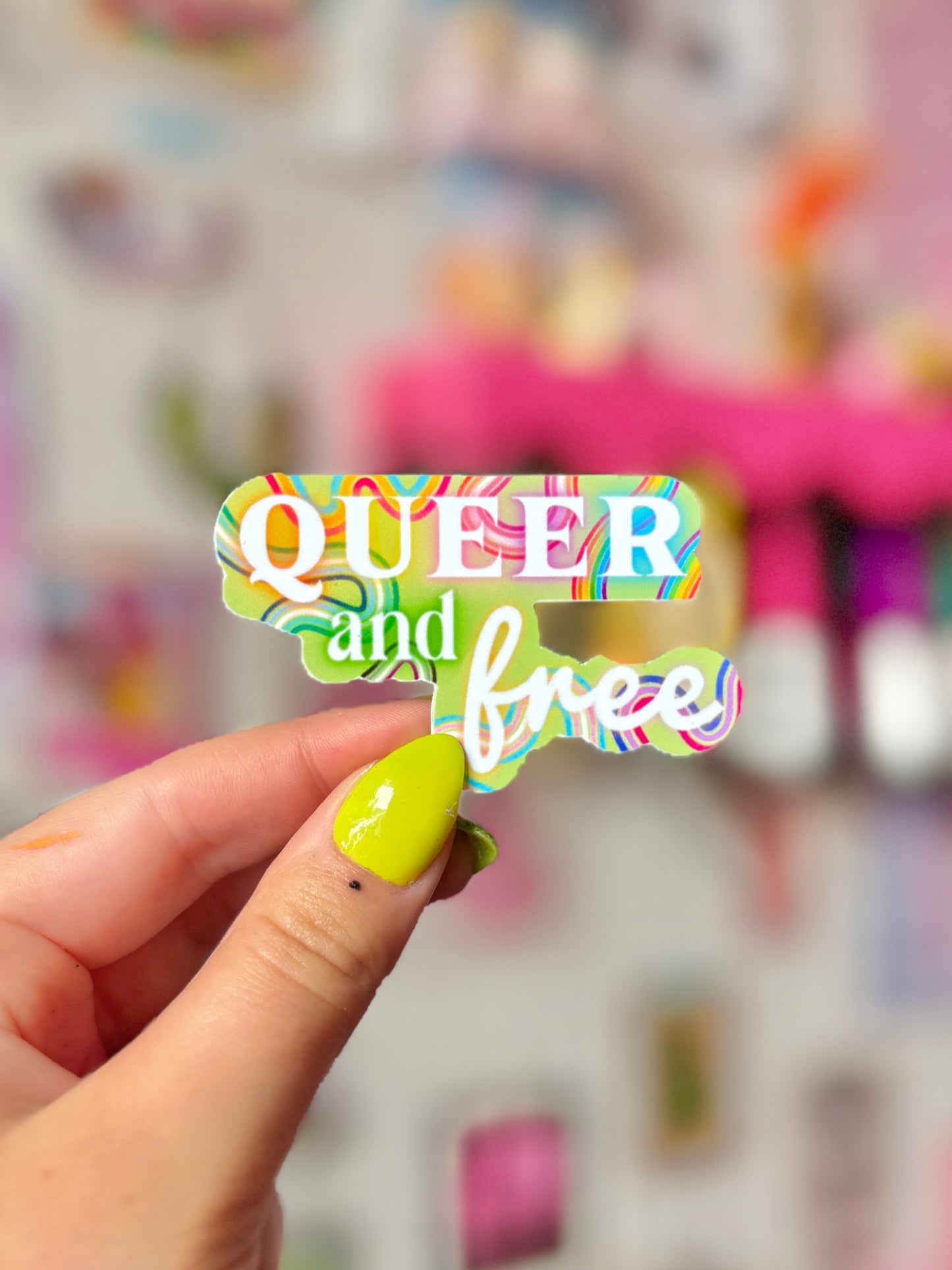 Queer and Free 2 Sticker
