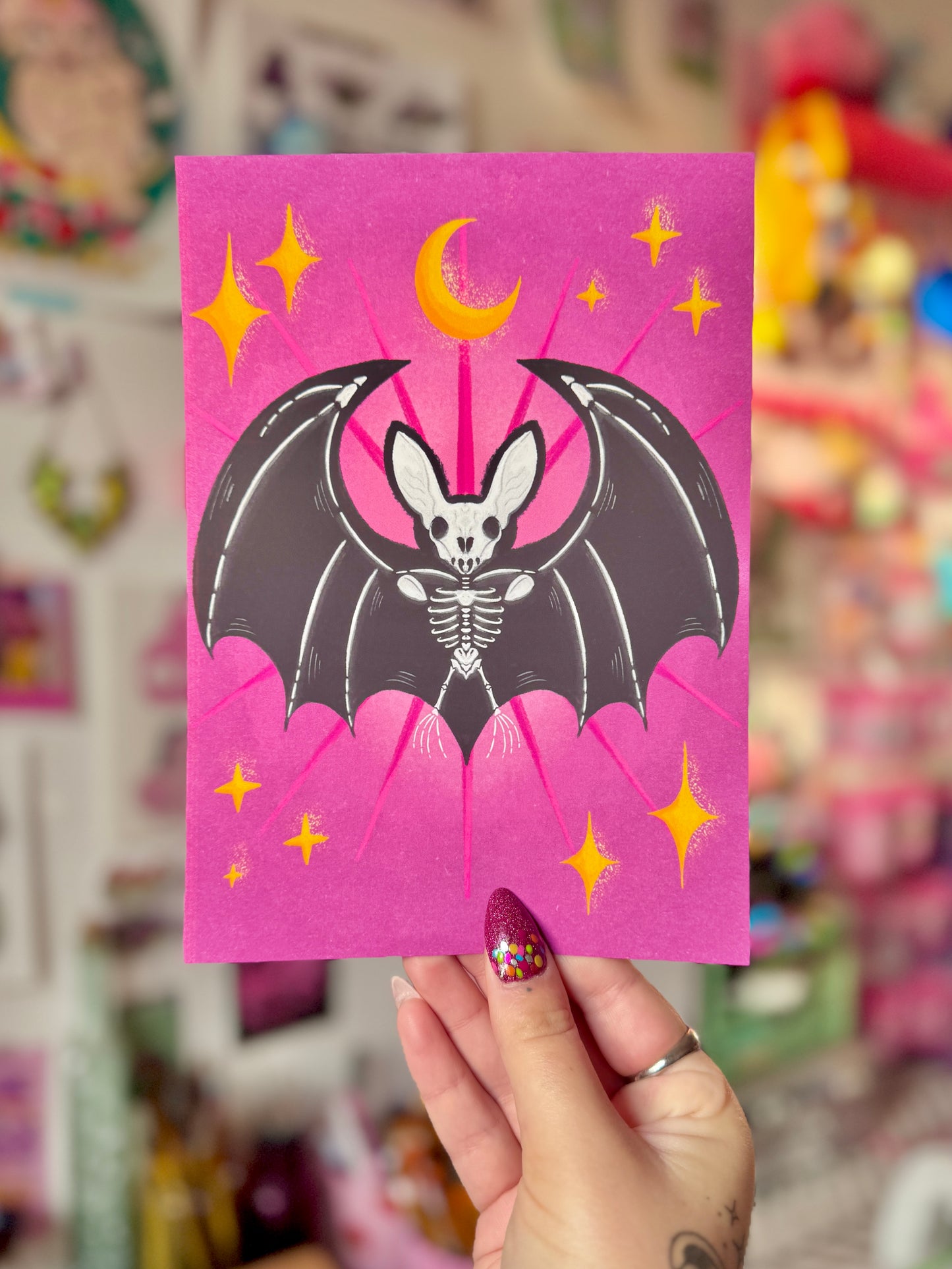 Skeleton Bat - Print