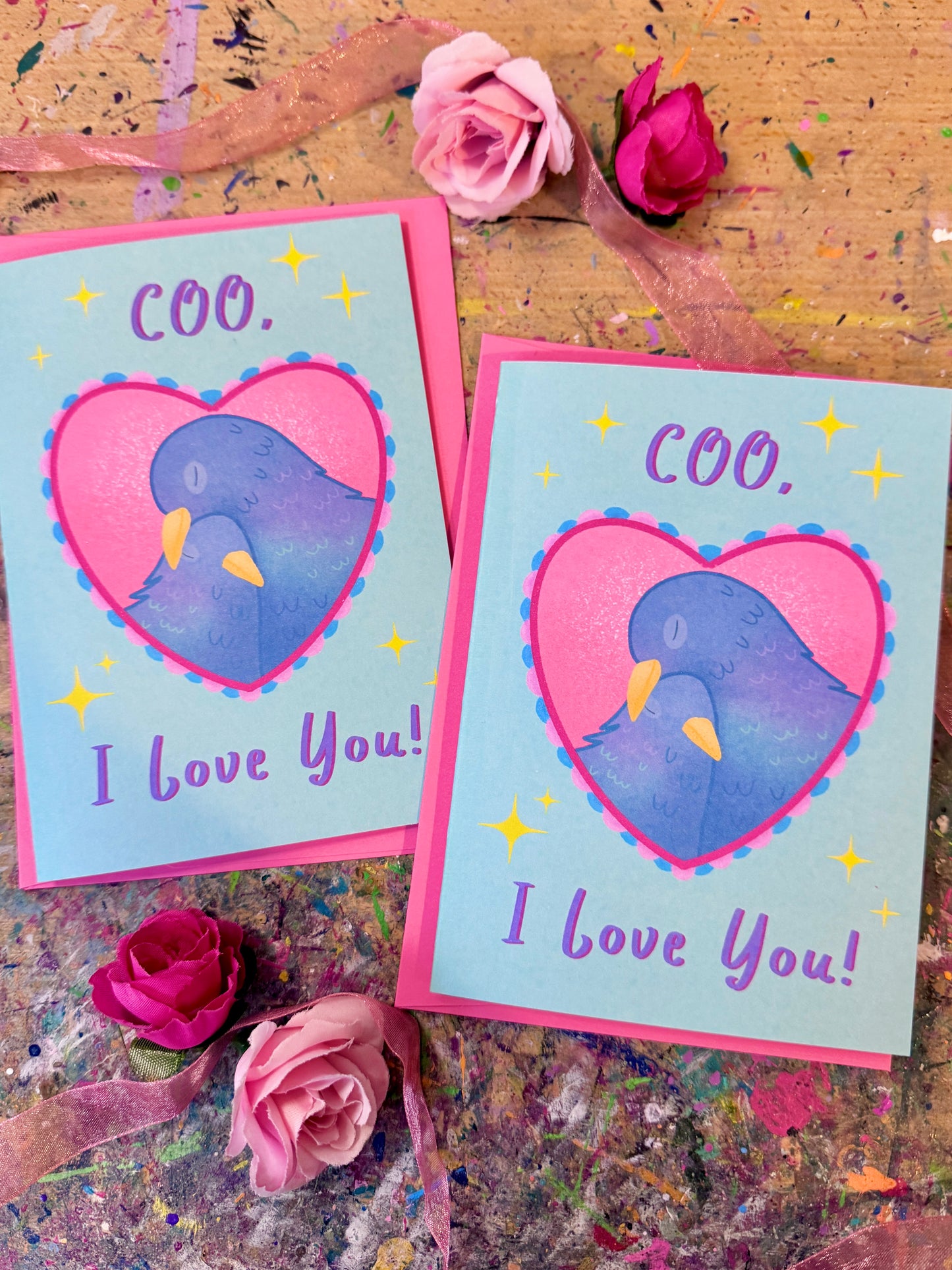 Coo, I Love You - Greetings Card