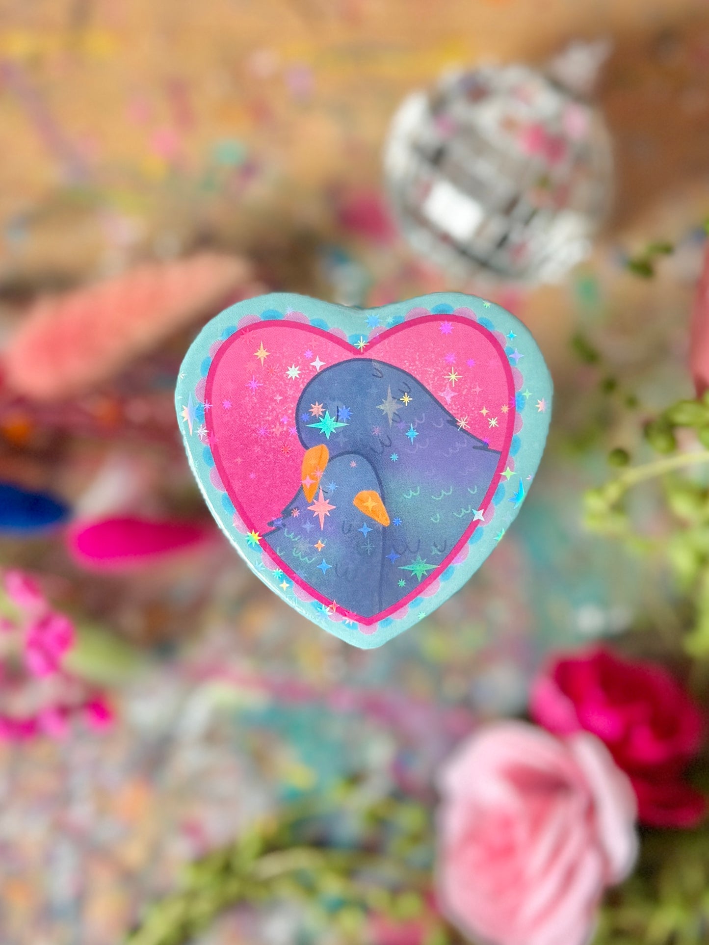 Pigeon Love - Holo Badge