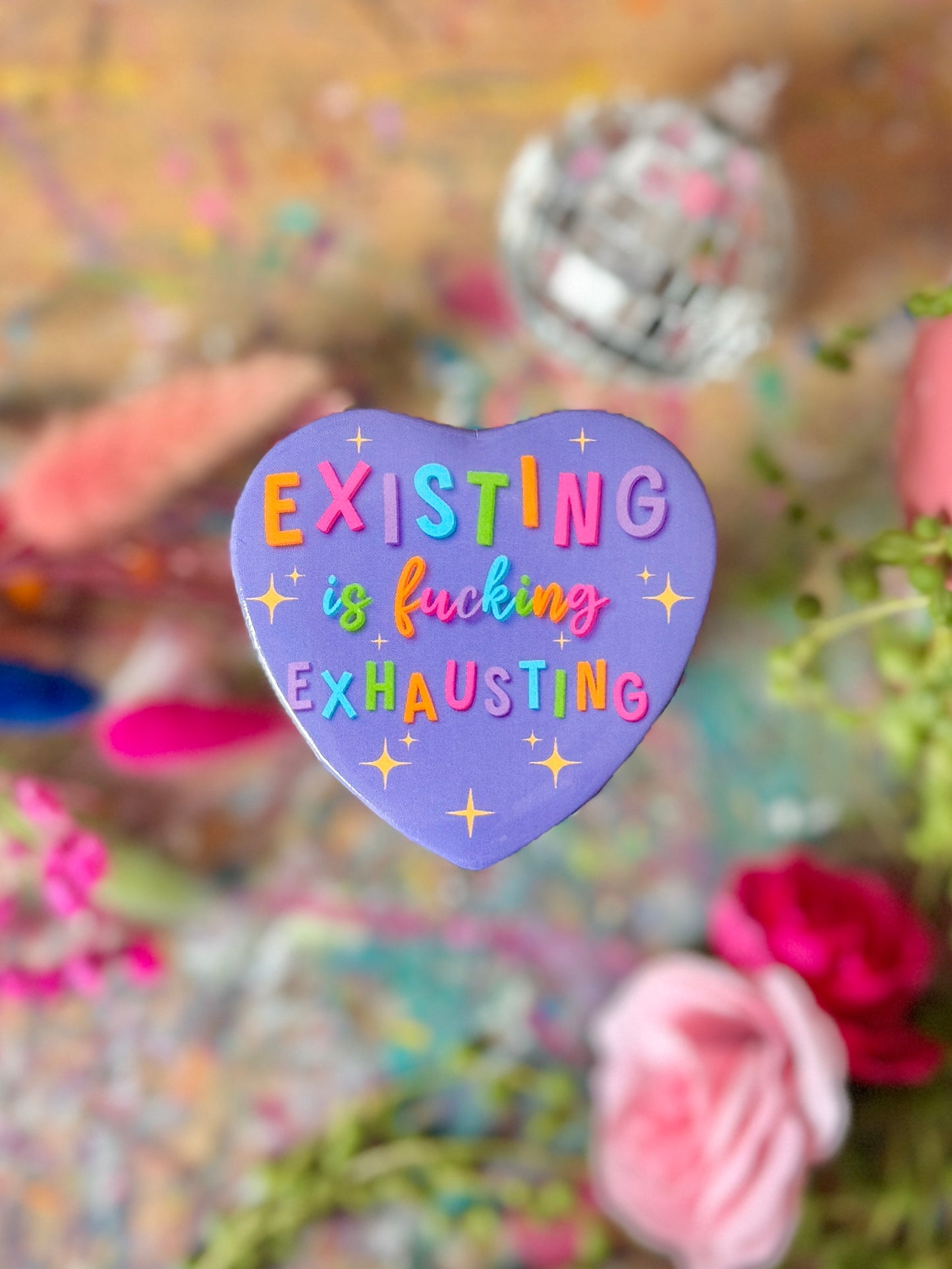 Existing is Exhausting - Badge