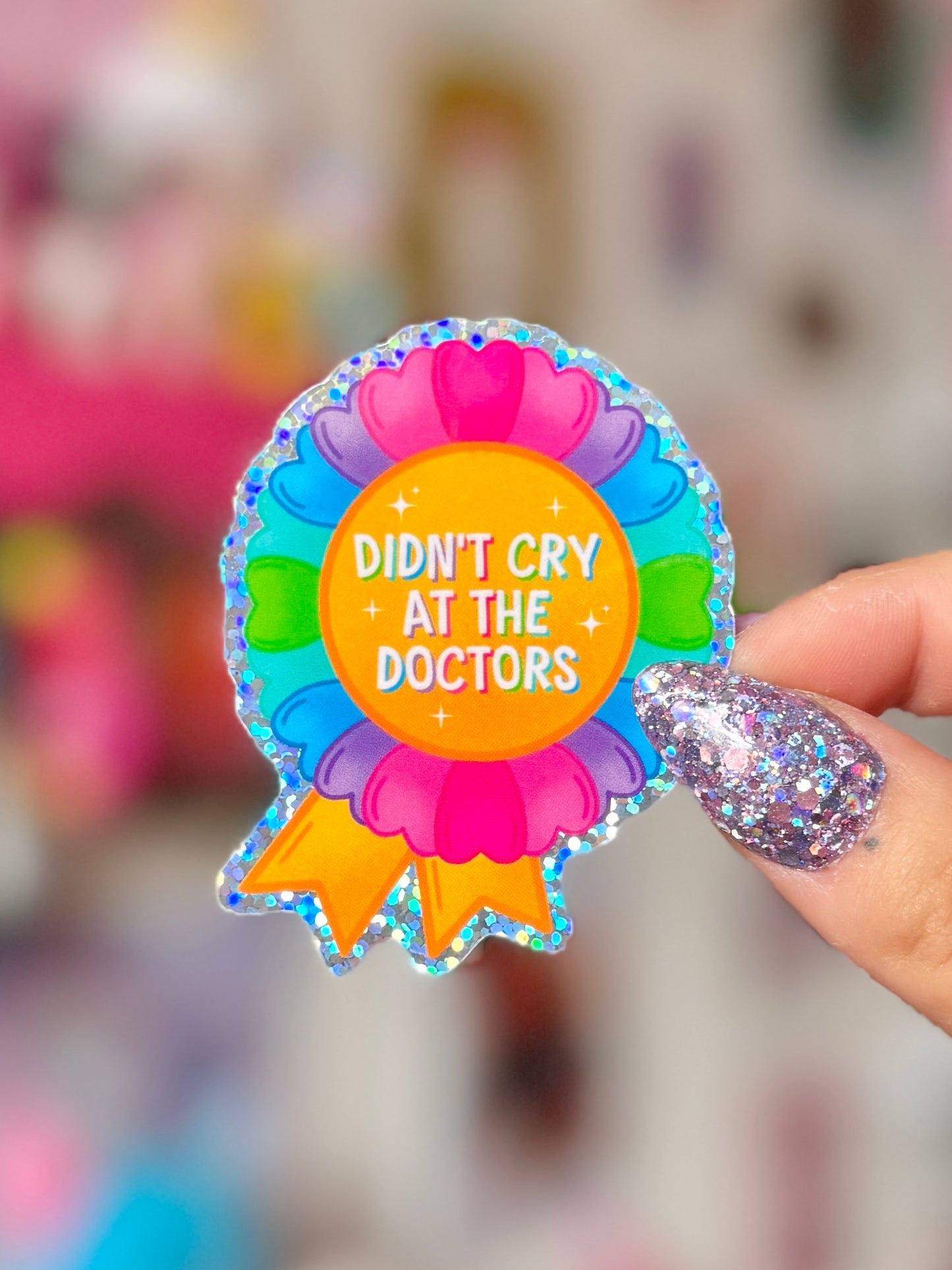 Didn’t Cry at the Drs - Holo Sticker