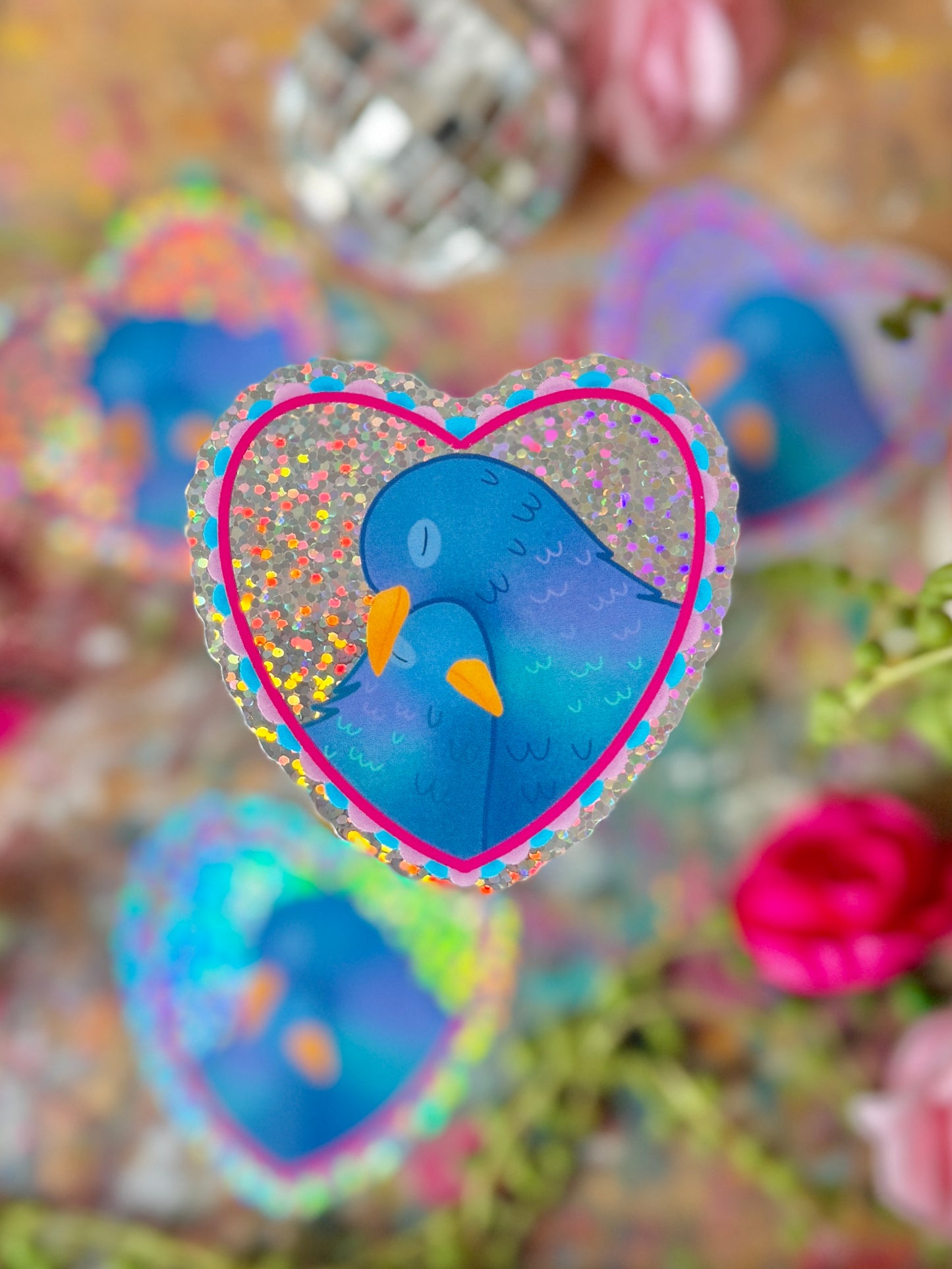 Pigeon Love - Holo Sticker