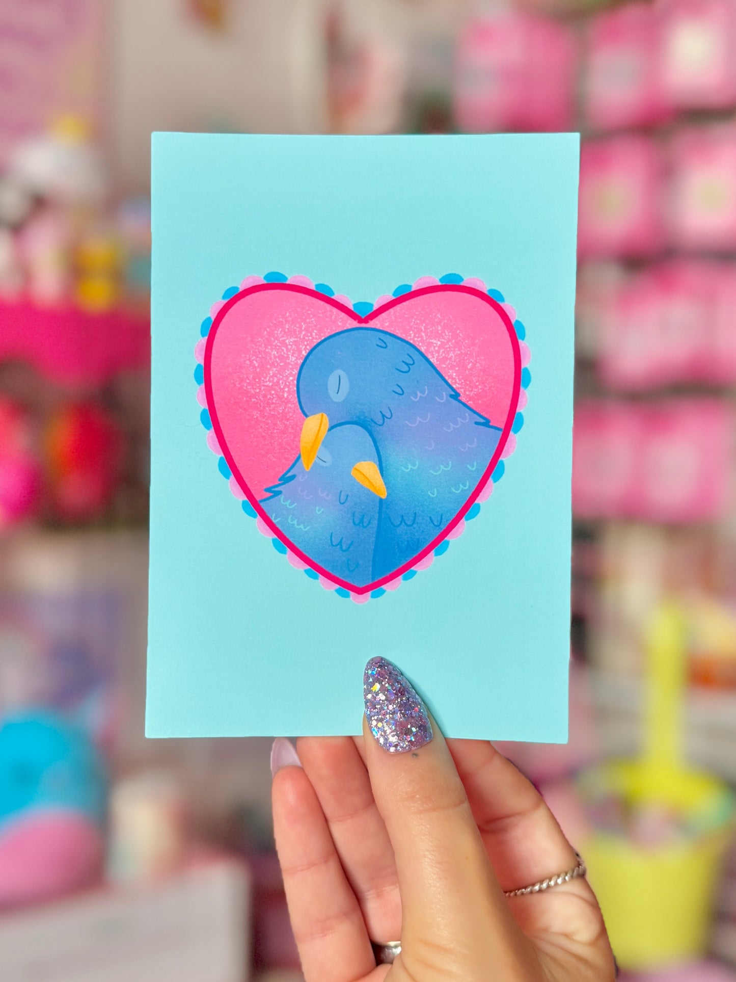 Pigeon Love - A6 Postcard