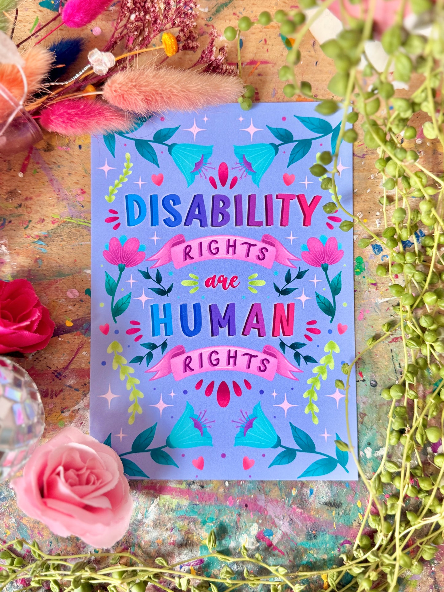 Disability Rights are Human Rights - A6 Postcard