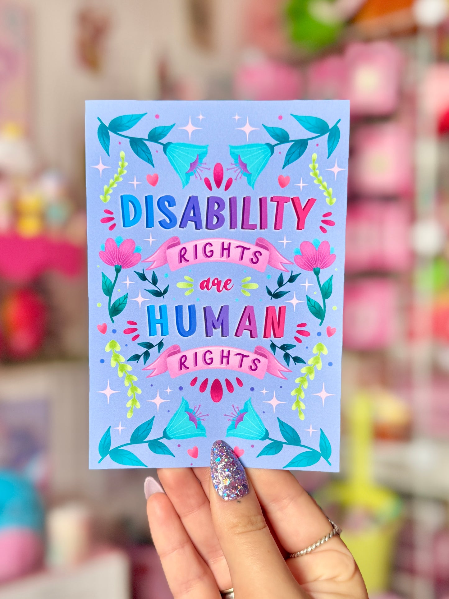 Disability Rights are Human Rights - A6 Postcard