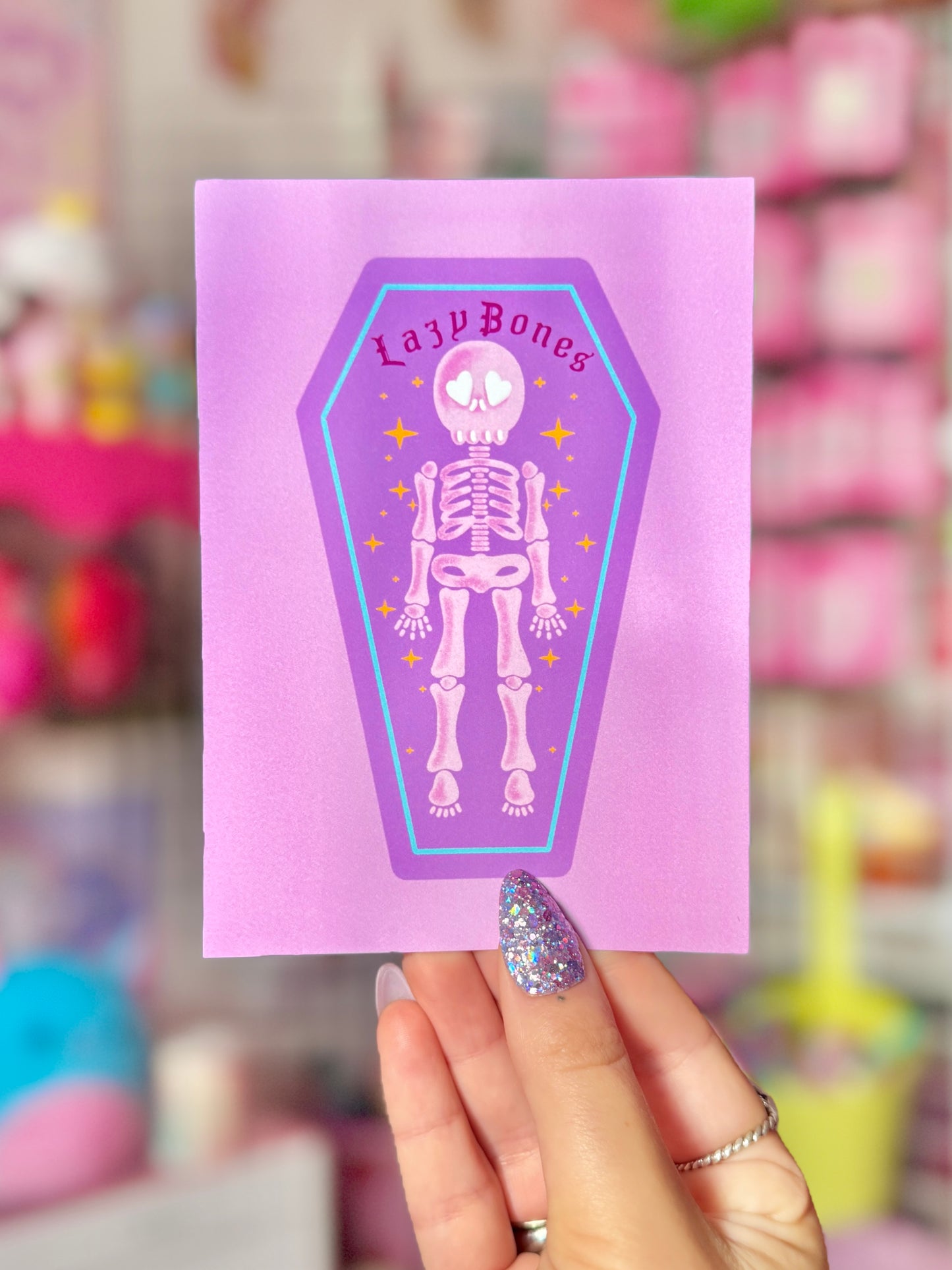 Lazy Bones - A6 Postcard