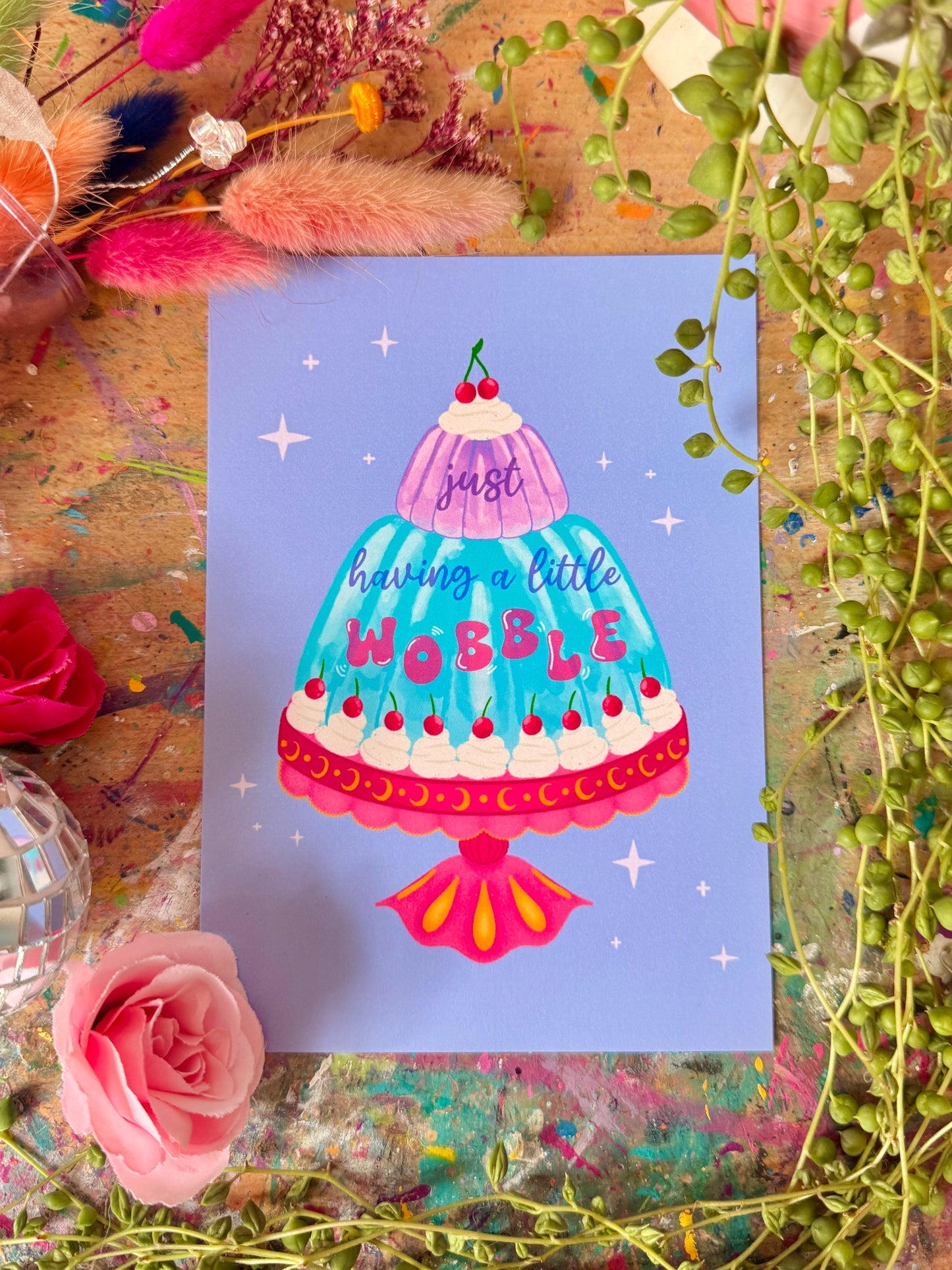 Just Having a Little Wobble - A6 Postcard