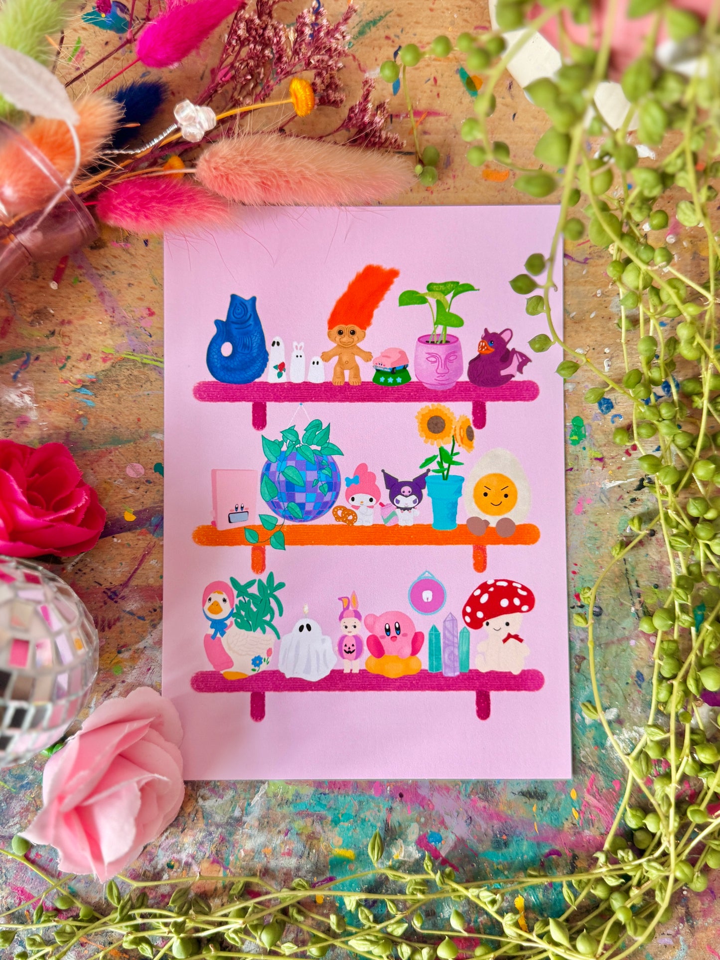 Trinket Shelves - A6 Postcard