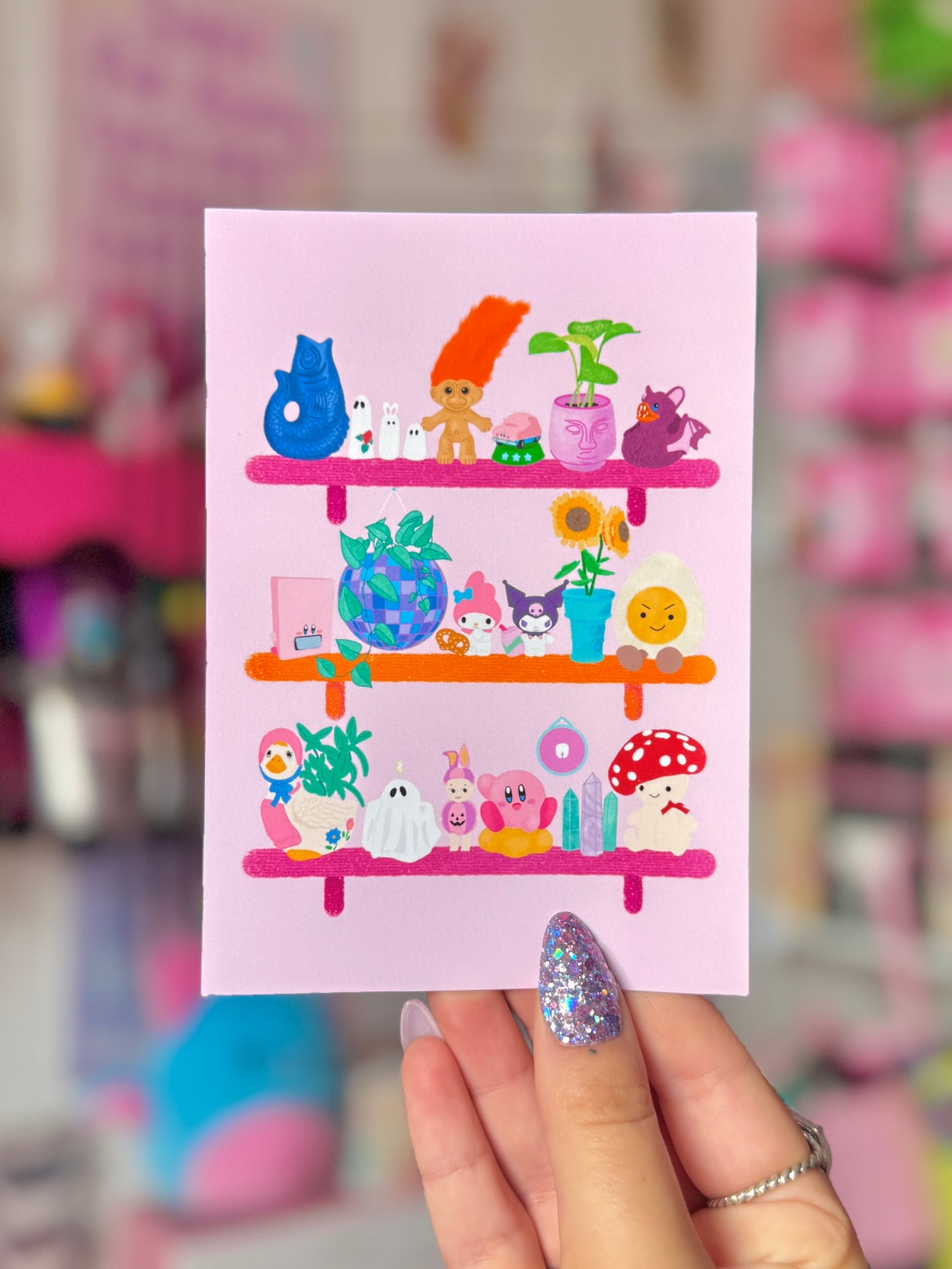 Trinket Shelves - A6 Postcard