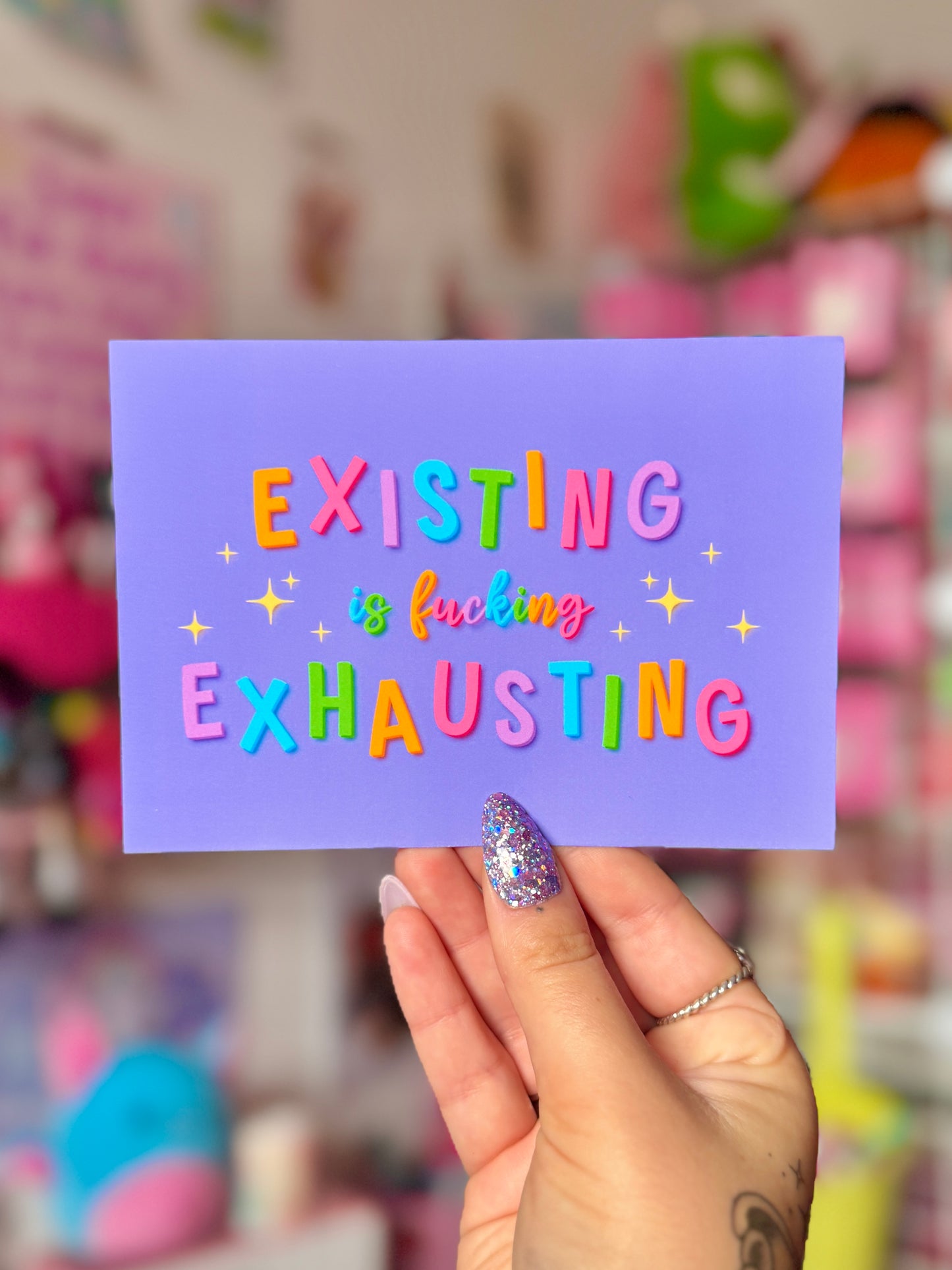 Existing is Exhausting - A6 Postcard