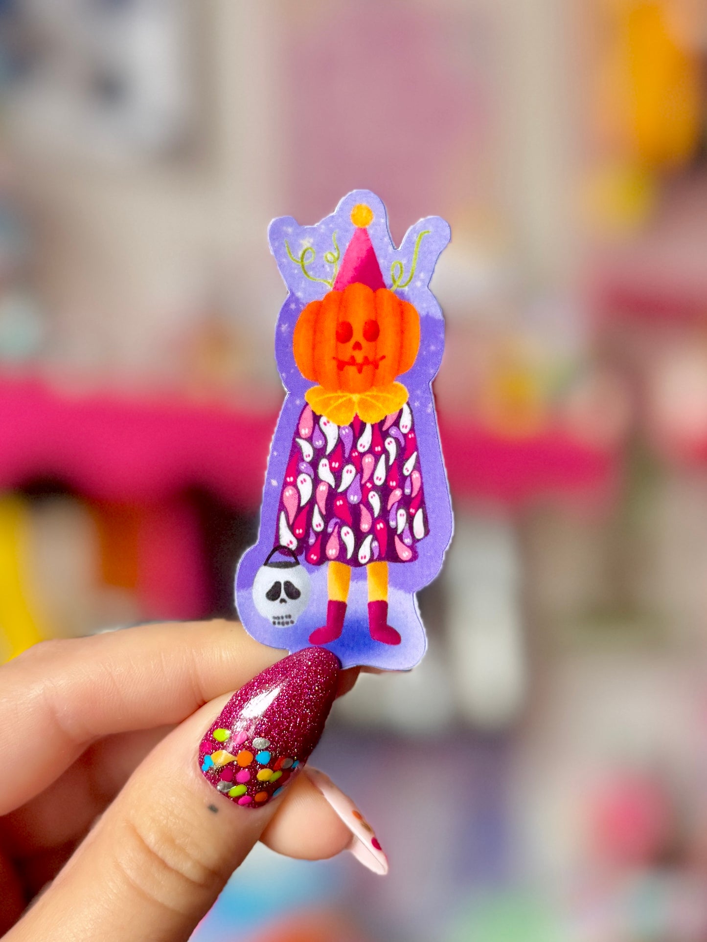 Pumpkin Trick or Treater - Sticker