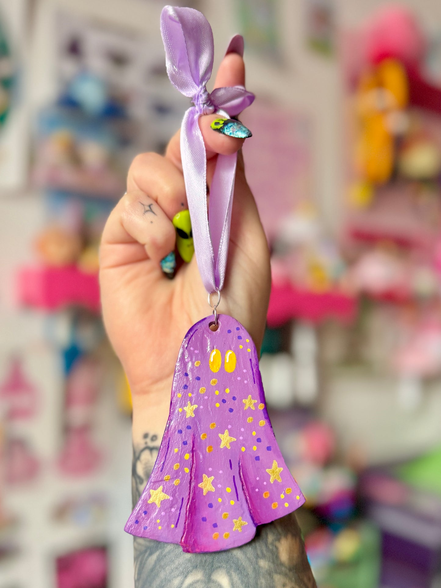 Lilac Ghost - Clay Wall Hanging
