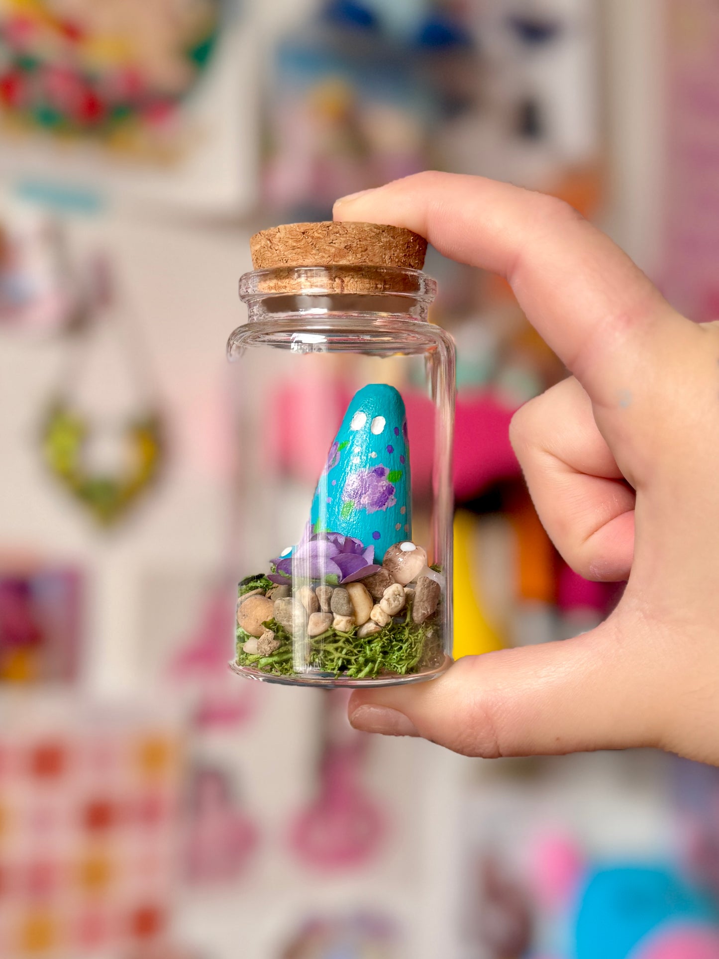 Floral Clay Ghost Jar