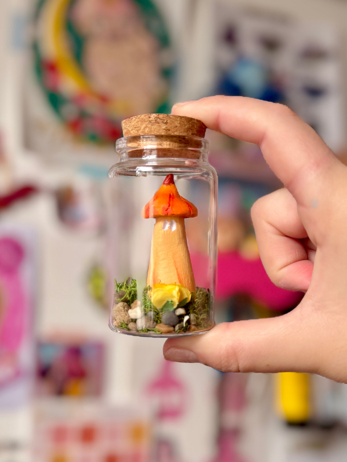 Mushroom Clay Ghost Jar