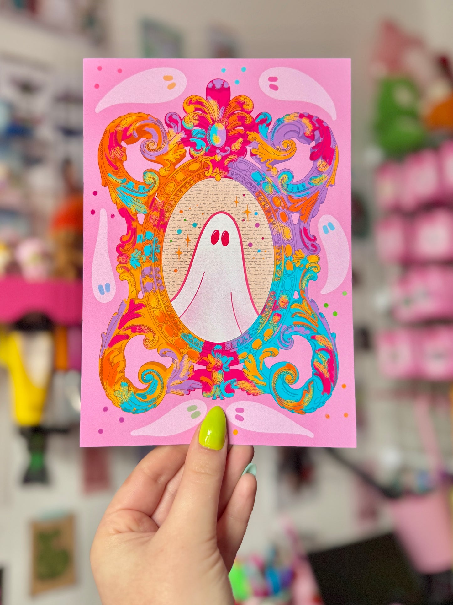 Rainbow Ghost Frame Print