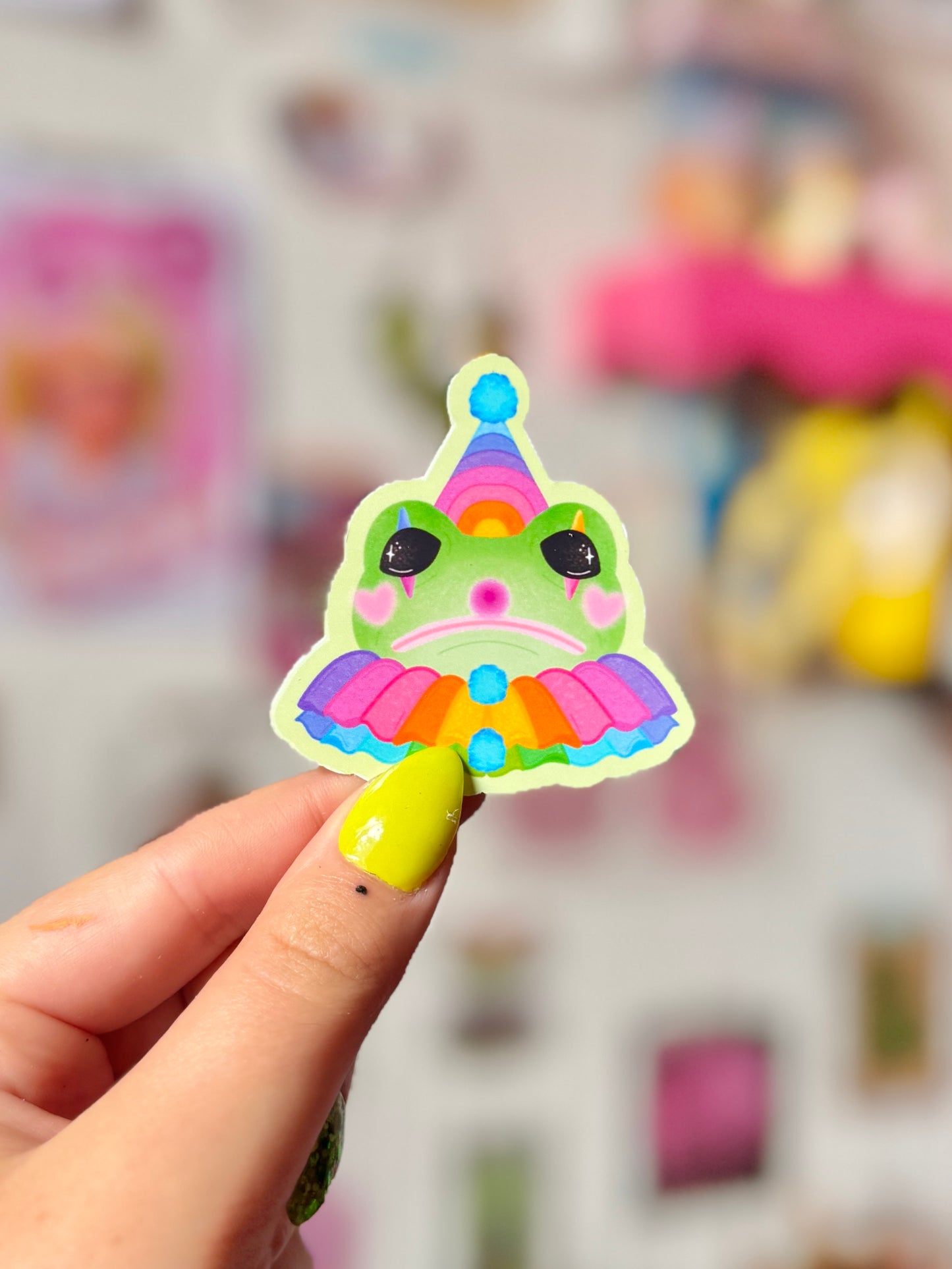 Clown Frog - Sticker