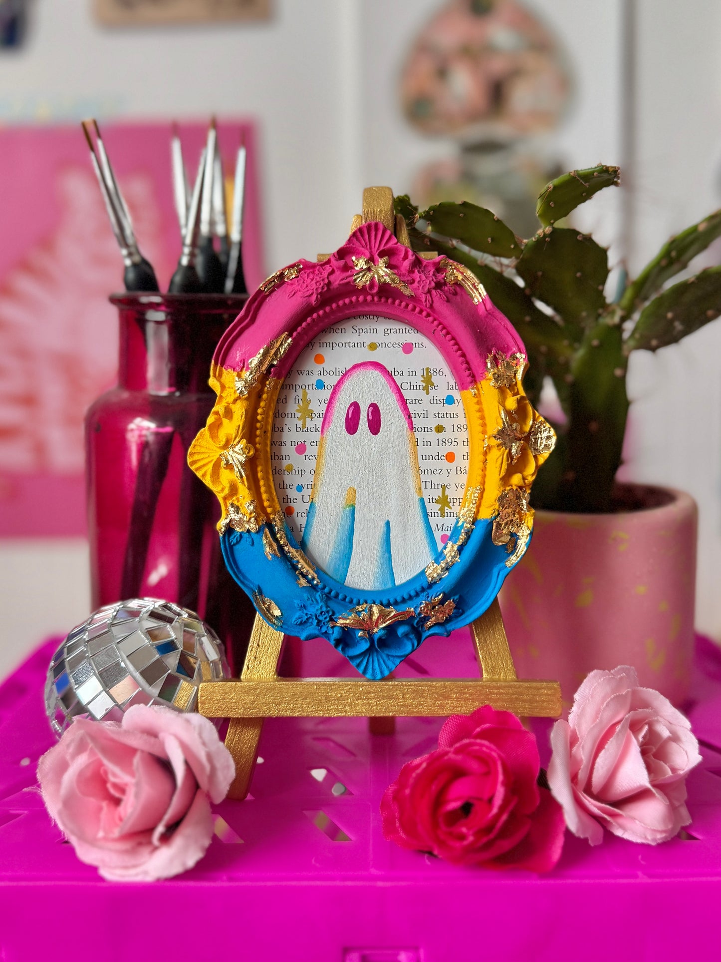 Pansexual Pride Flag Ghost Frame (Made to Order)