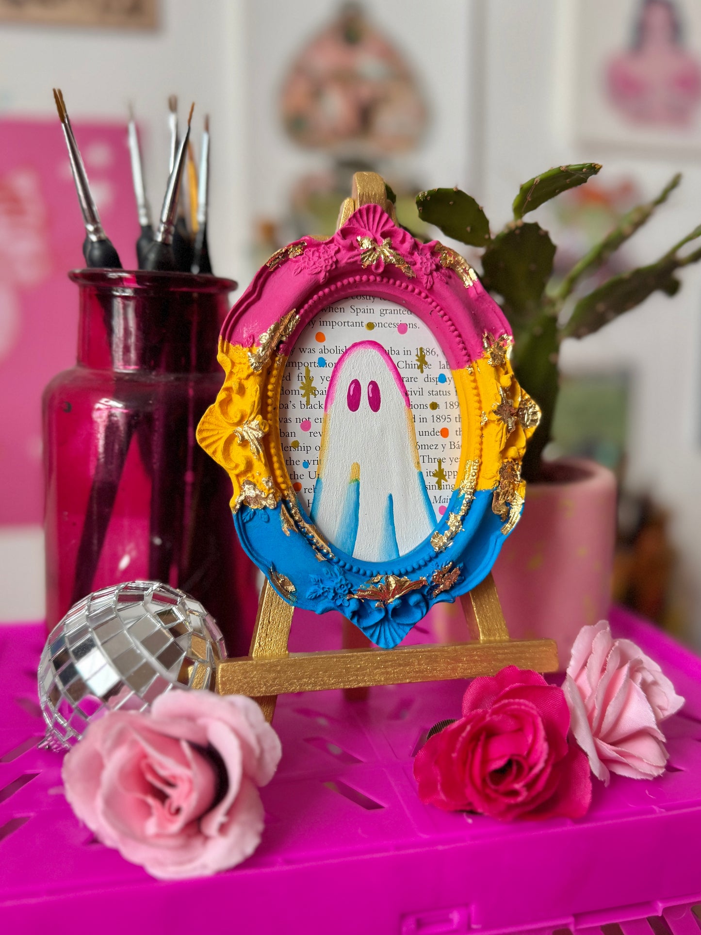 Pansexual Pride Flag Ghost Frame (Made to Order)