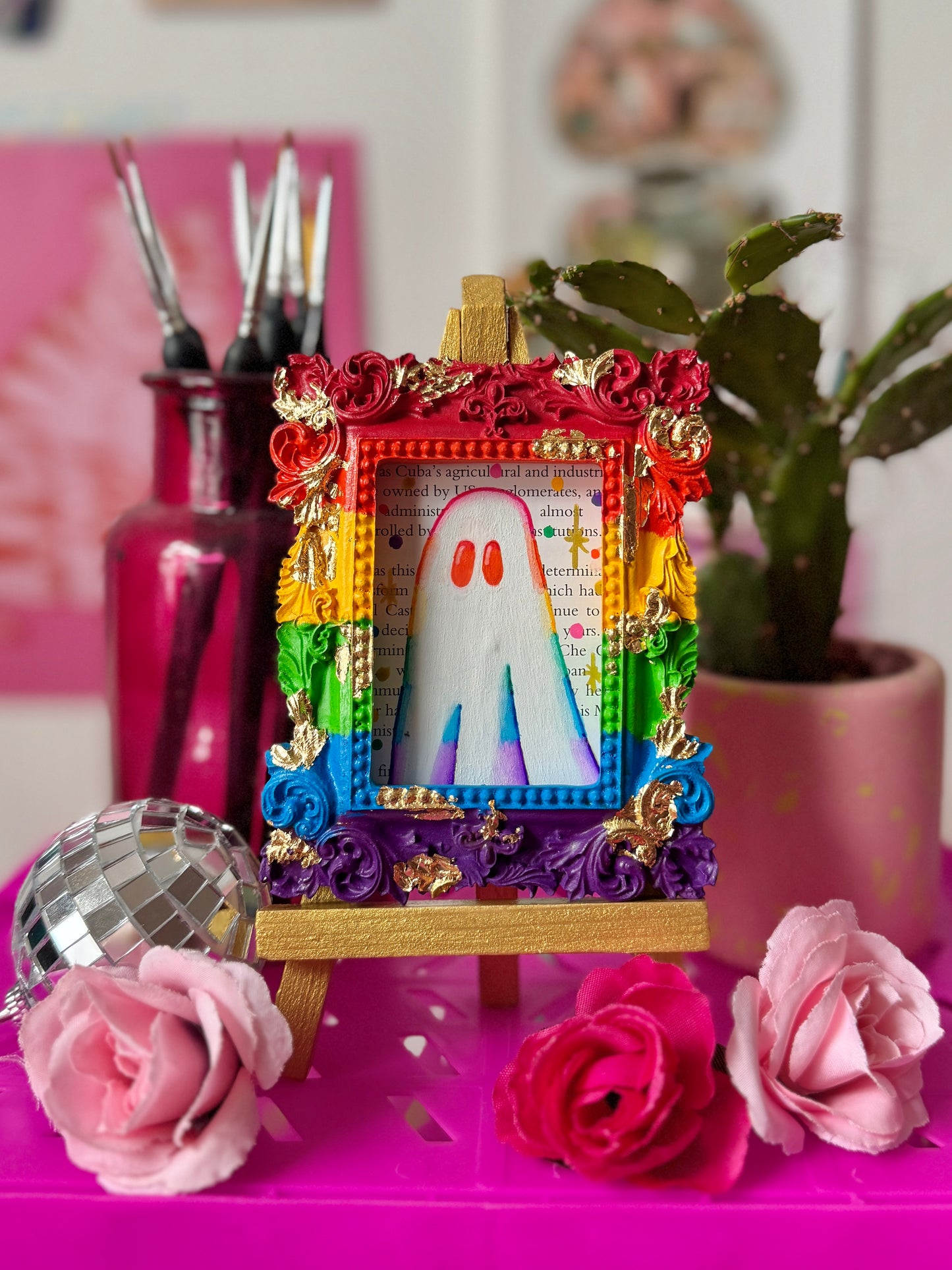 Gay Pride Flag Ghost Frame (Made to Order)
