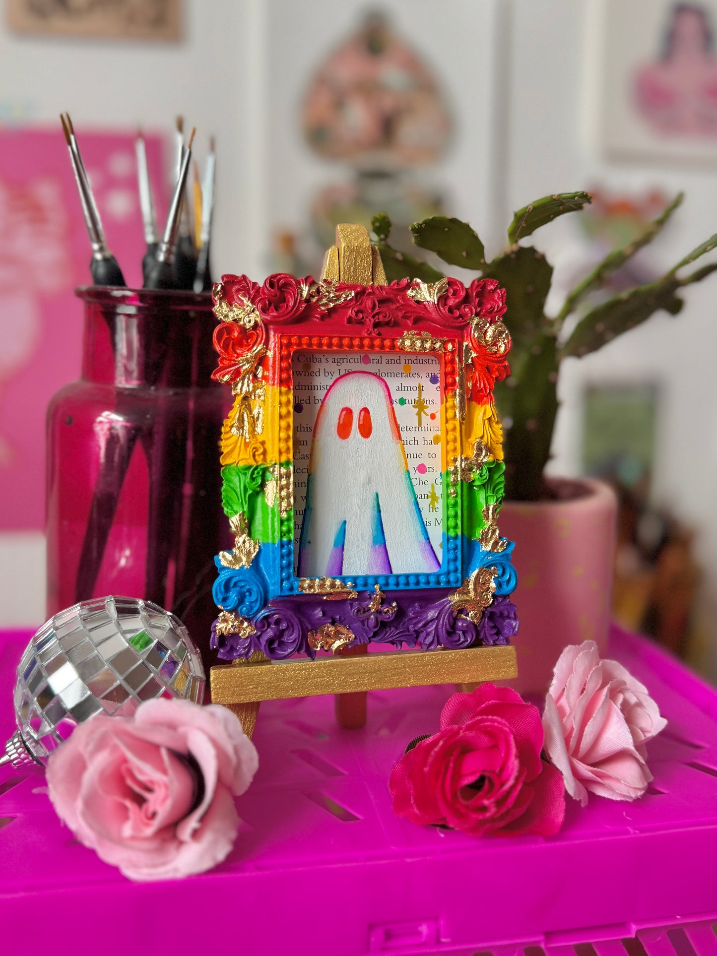 Gay Pride Flag Ghost Frame (Made to Order)