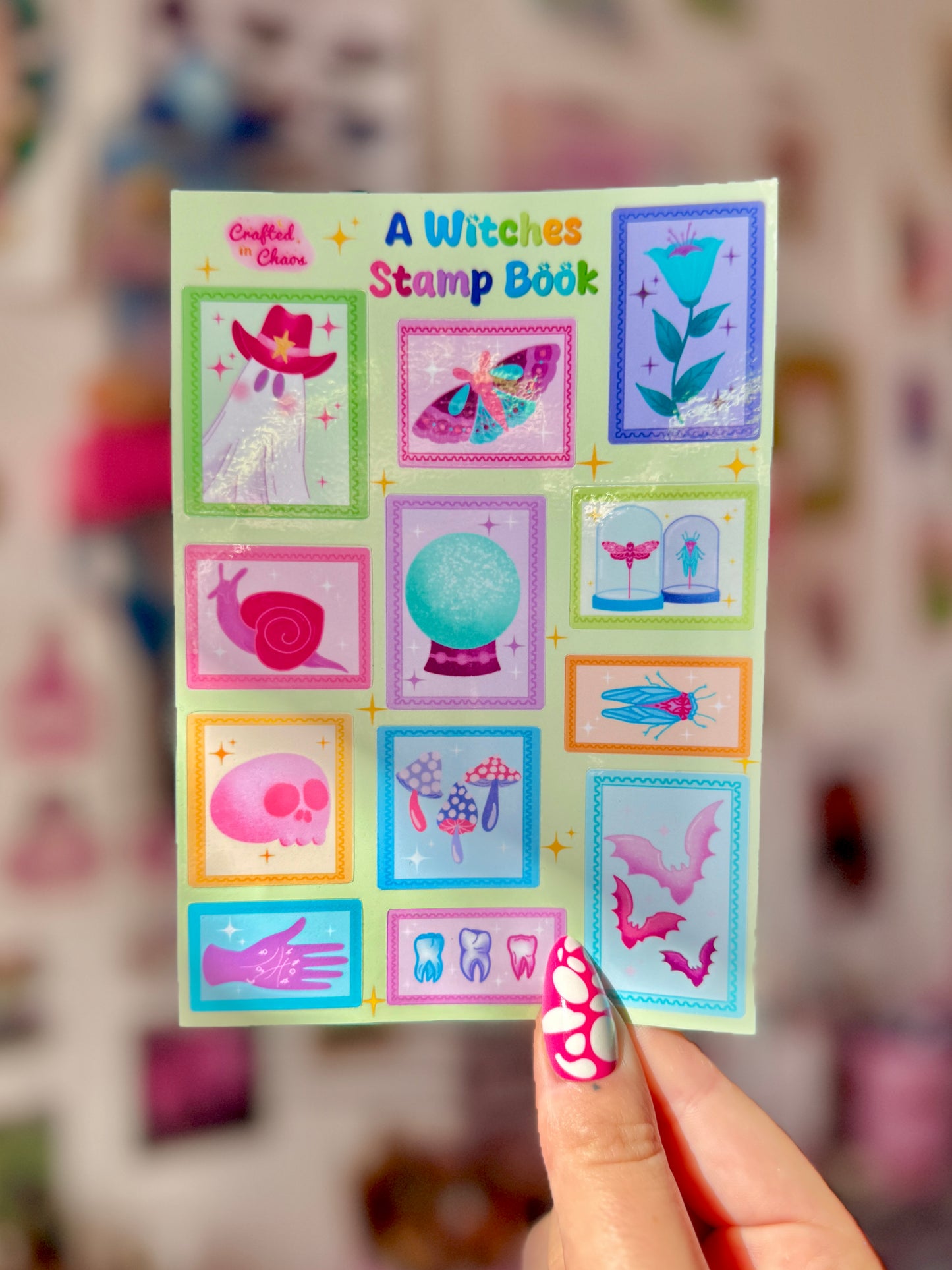 Witches Stamp Book - A6 Sticker Sheet