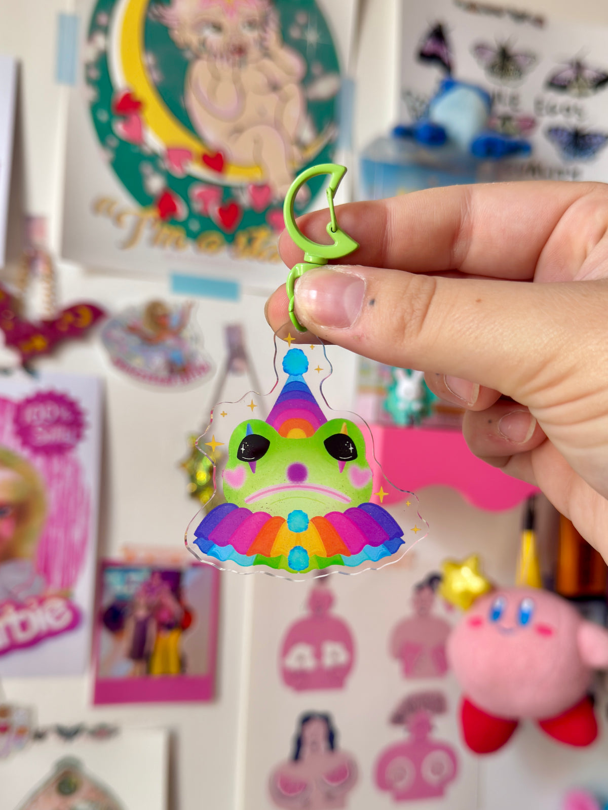 Clown Frog - Acrylic Keyring