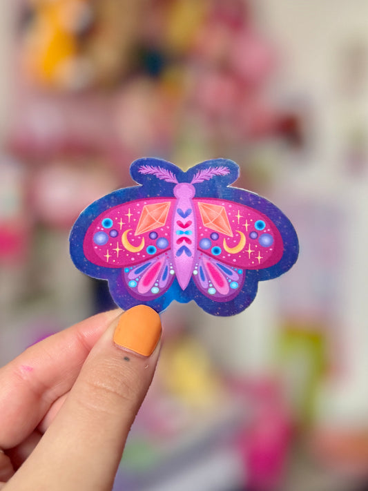 Magenta Moth - Sticker