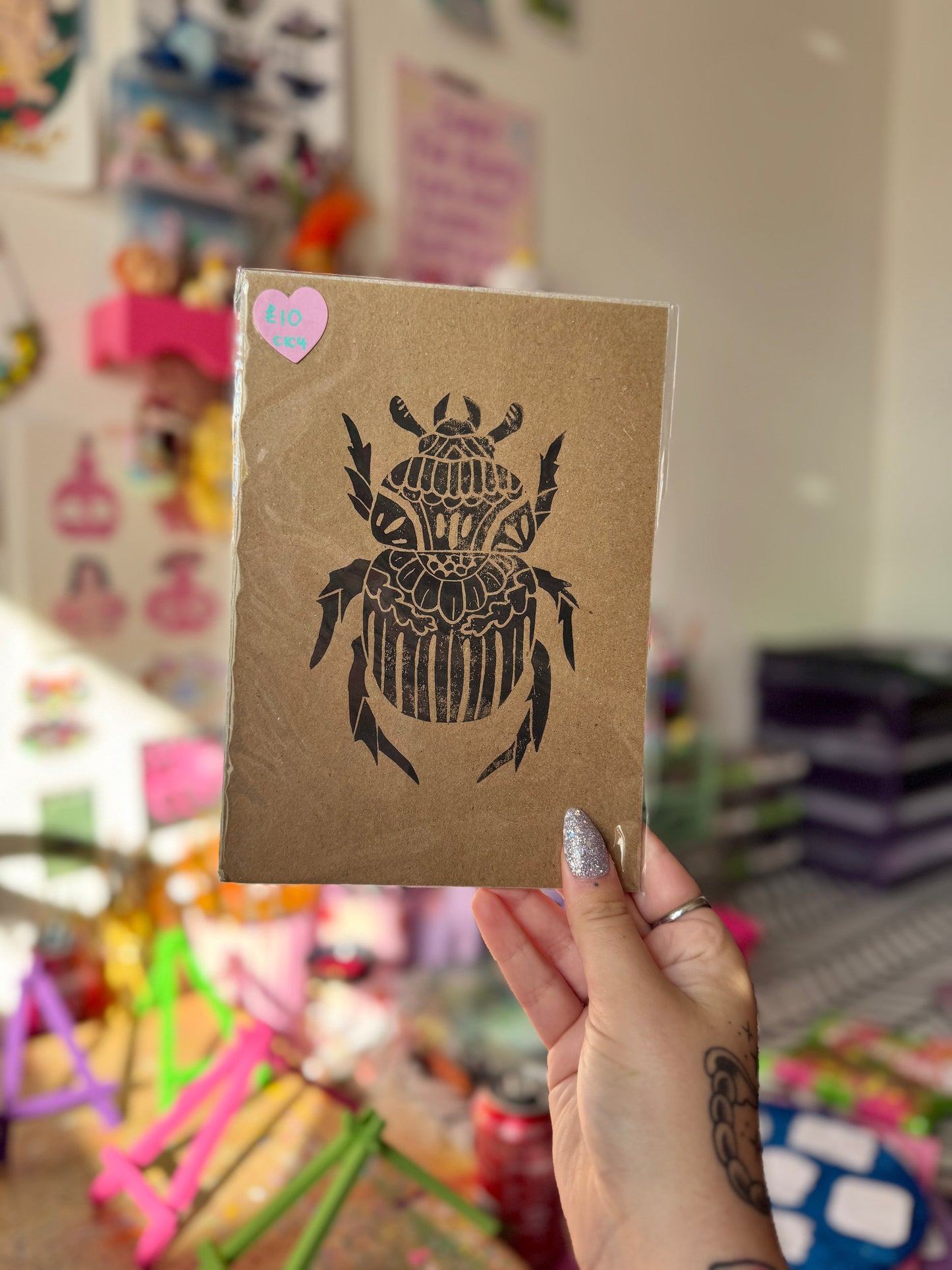 Sale - Beetle A5 Linoprints