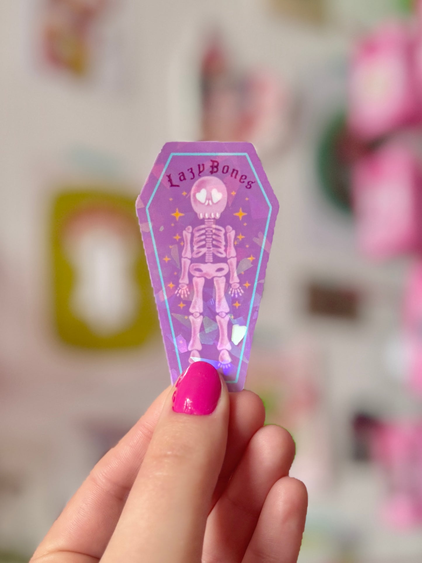Lazy Bones Sticker