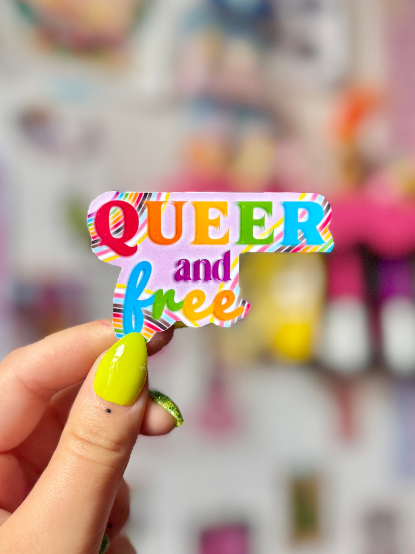 Queer and Free 1 Sticker