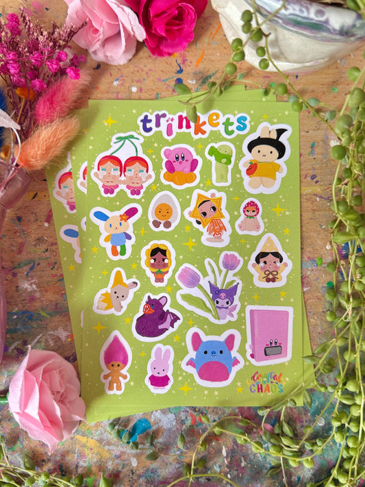 Trinkets - A6 Sticker Sheet