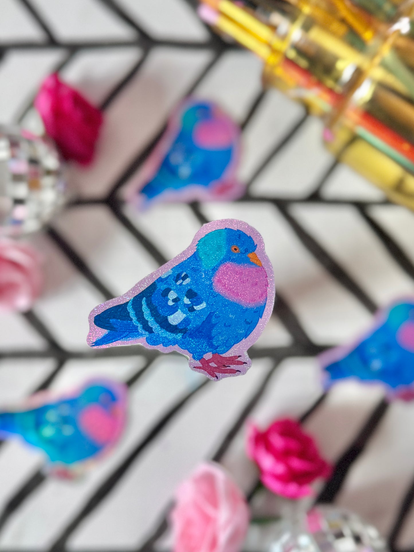 Fancy Pigeon Shiny Holo Sticker