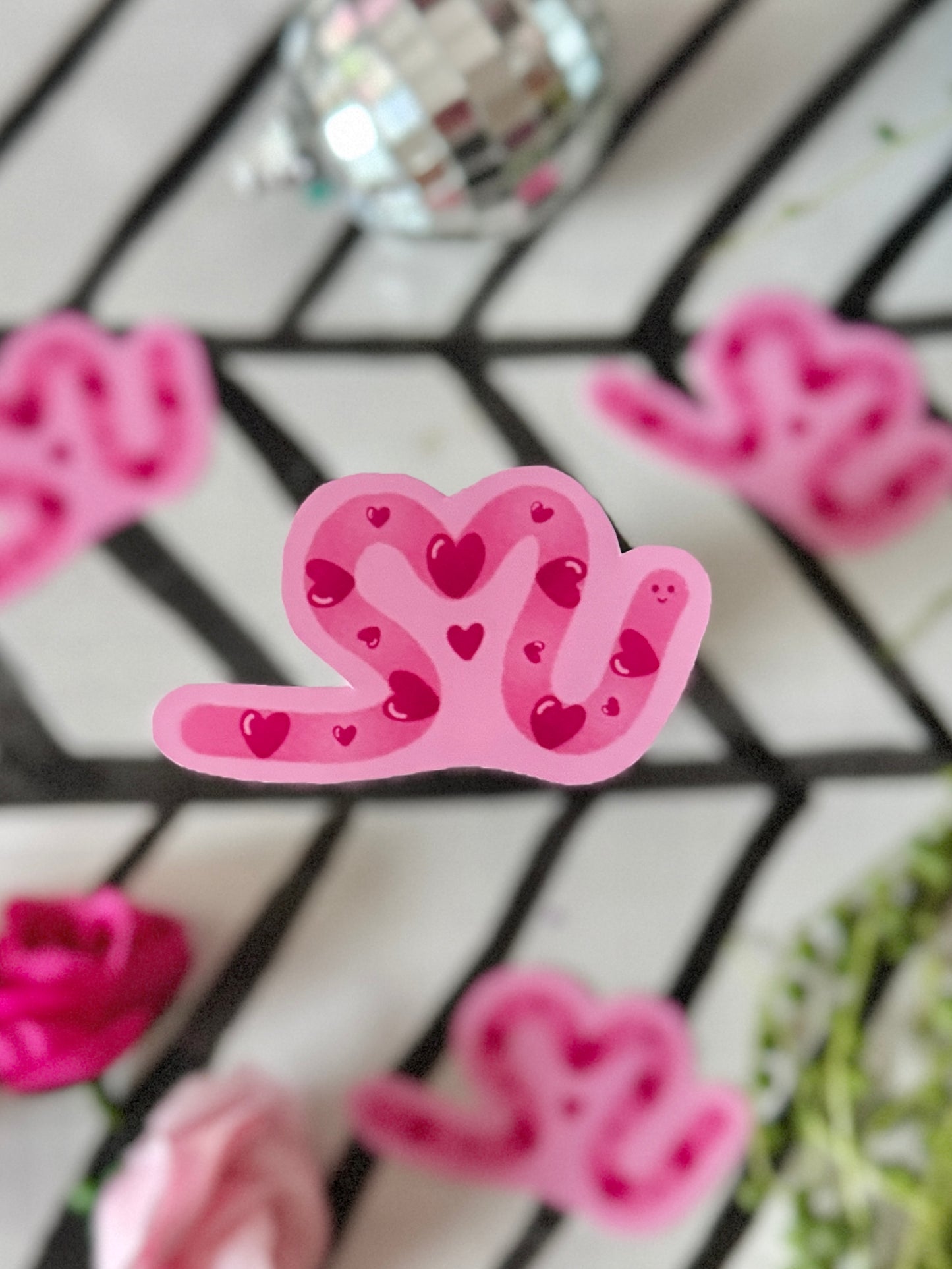 Love Worm Sticker
