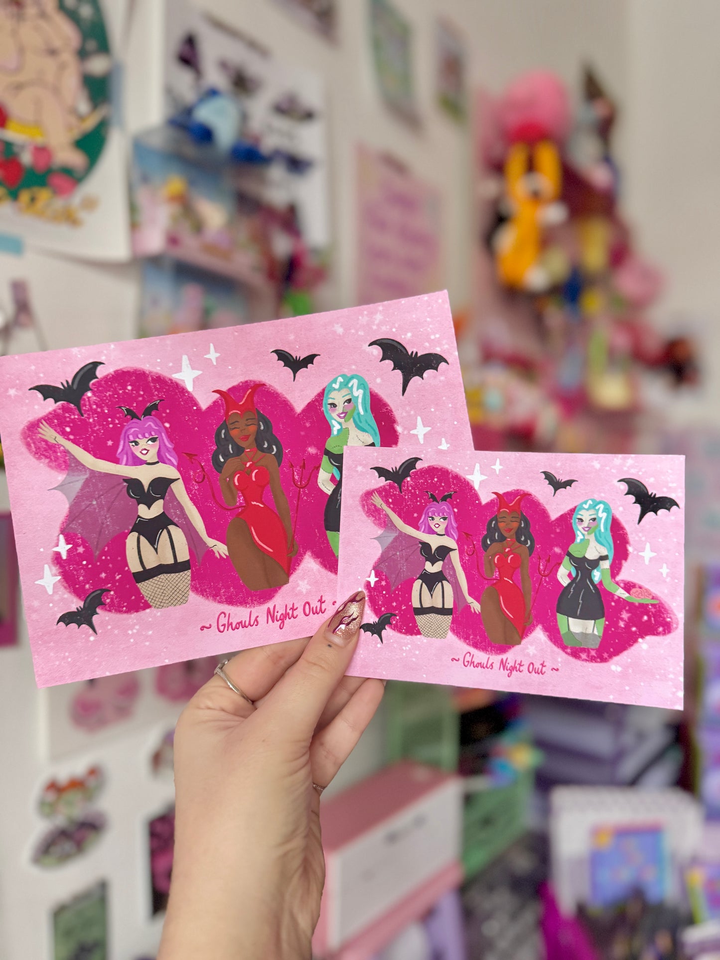 Ghouls Night Out - A6 Postcard