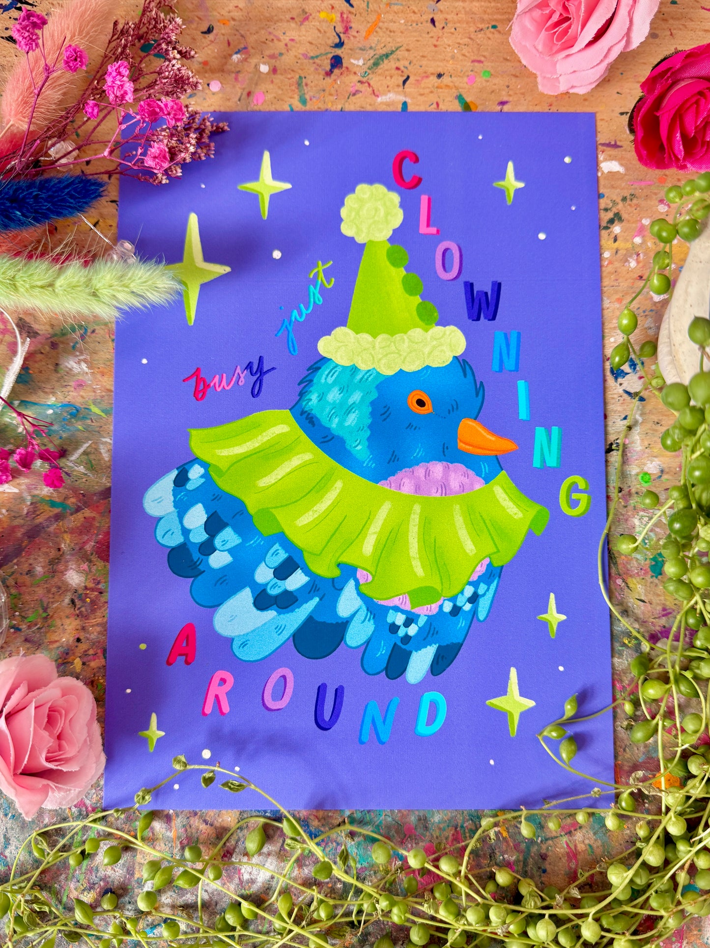 Busy Just Clowning Around - Print